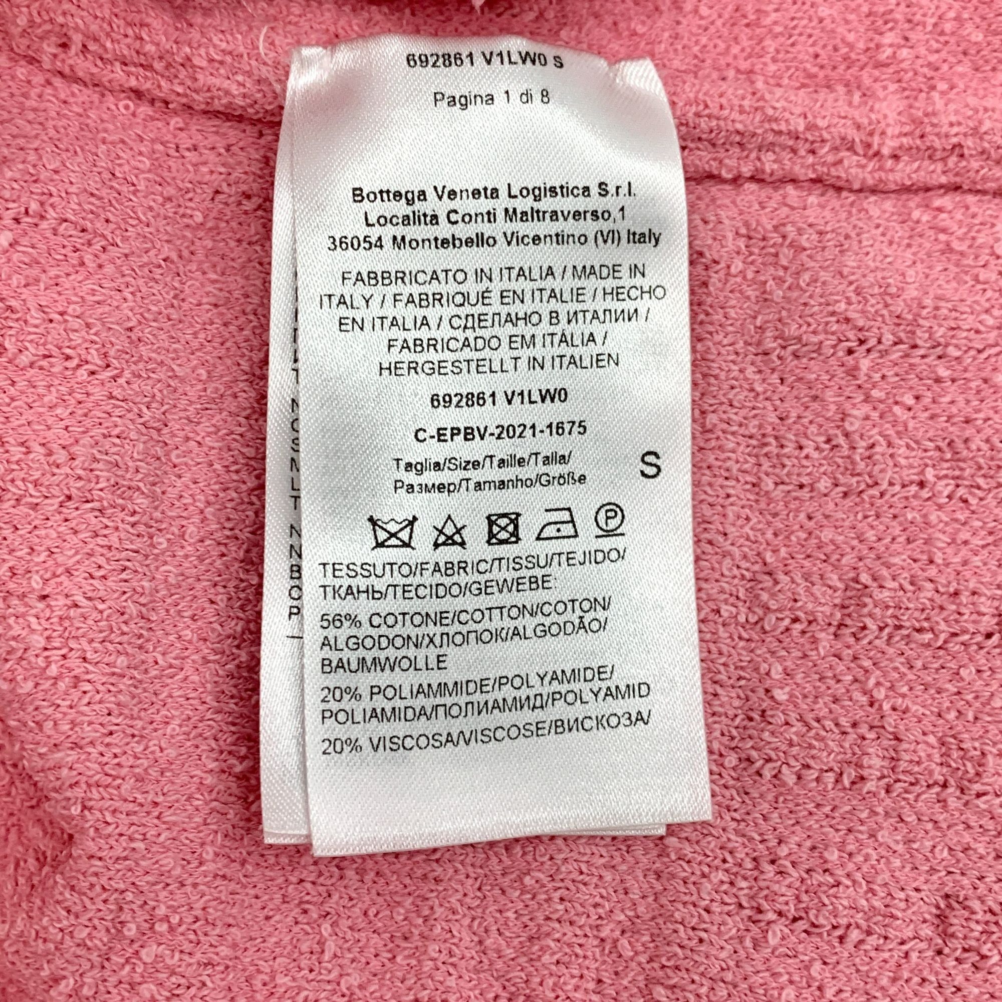 Bottega Veneta Bottega Veneta Pink Textured Woven Long-Sleeve Single-Breast Size S / US 4 / IT 40 - 3 Thumbnail
