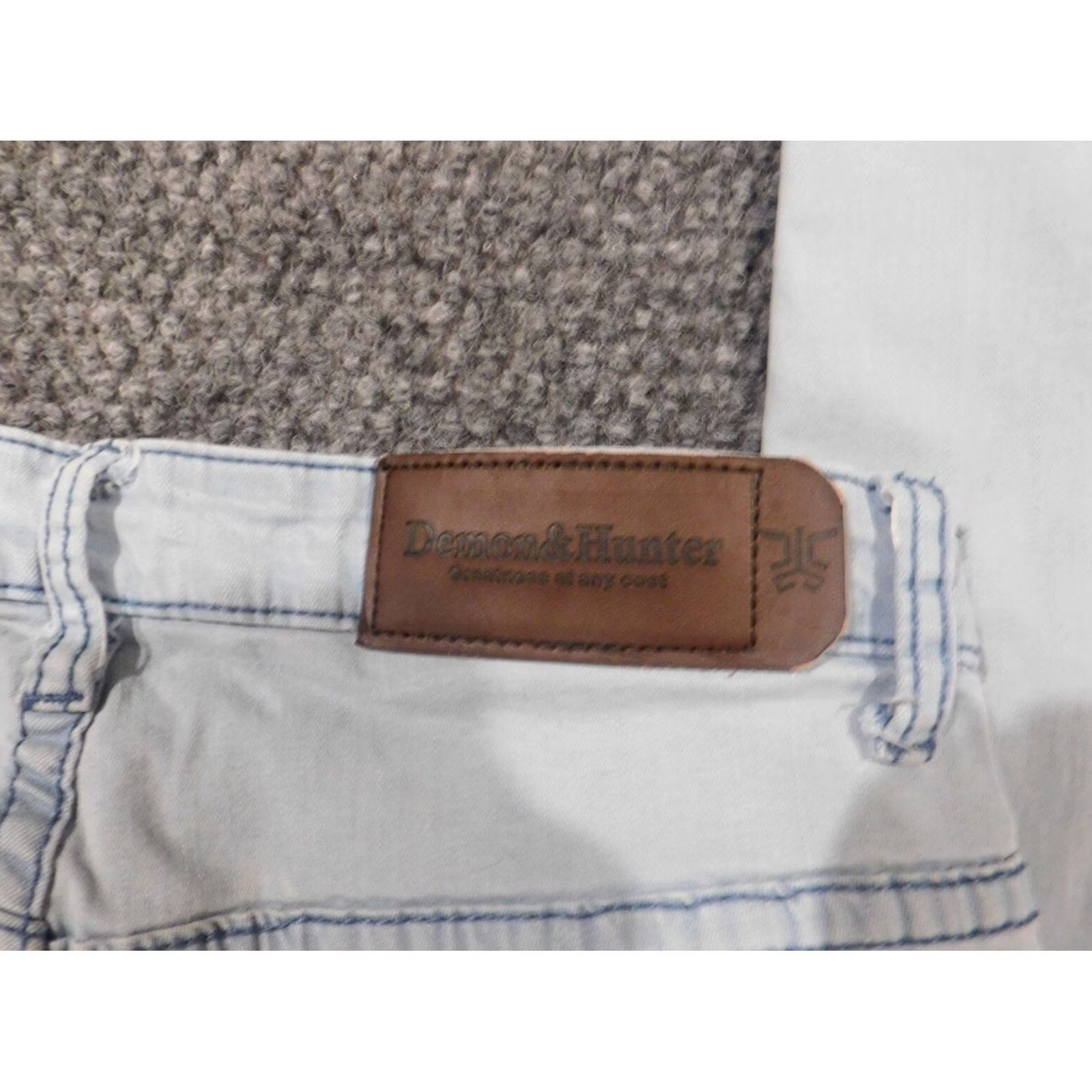 Hunter Demon & Hunter Jeans Womens Skinny Slim 26 Blue Denim Cotton Blend Stretch Zipper Inseam 29 in Modern Designer Boys? Size 26" / US 2 / IT 38 - 7 Thumbnail