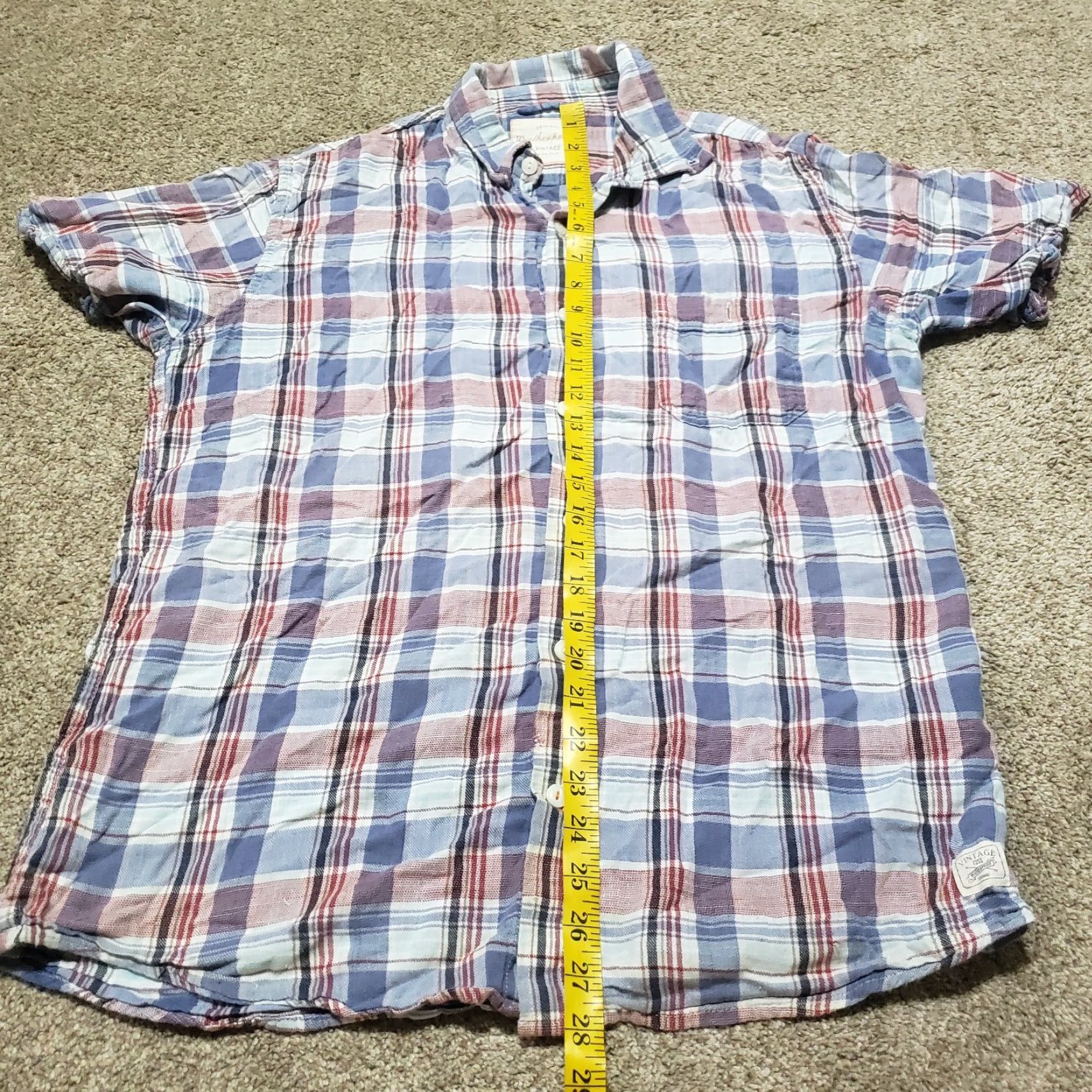 Weatherproof Weatherproof Shirt Adult Men XL Multicolor Plaid Button-Up Casual Cotton Flannel Short Sleeve Mens Size US XL / EU 56 / 4 - 6 Thumbnail
