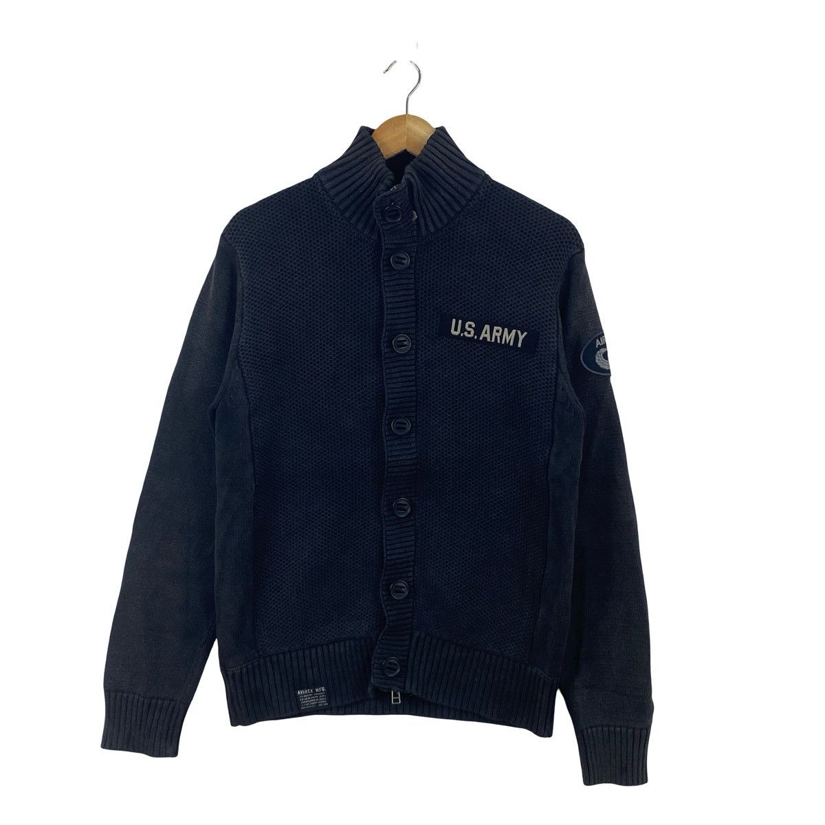 Avirex AVIREX U.S ARMY Military Knit Cardigan Sweater Button Up Size US L / EU 52-54 / 3 - 3 Thumbnail