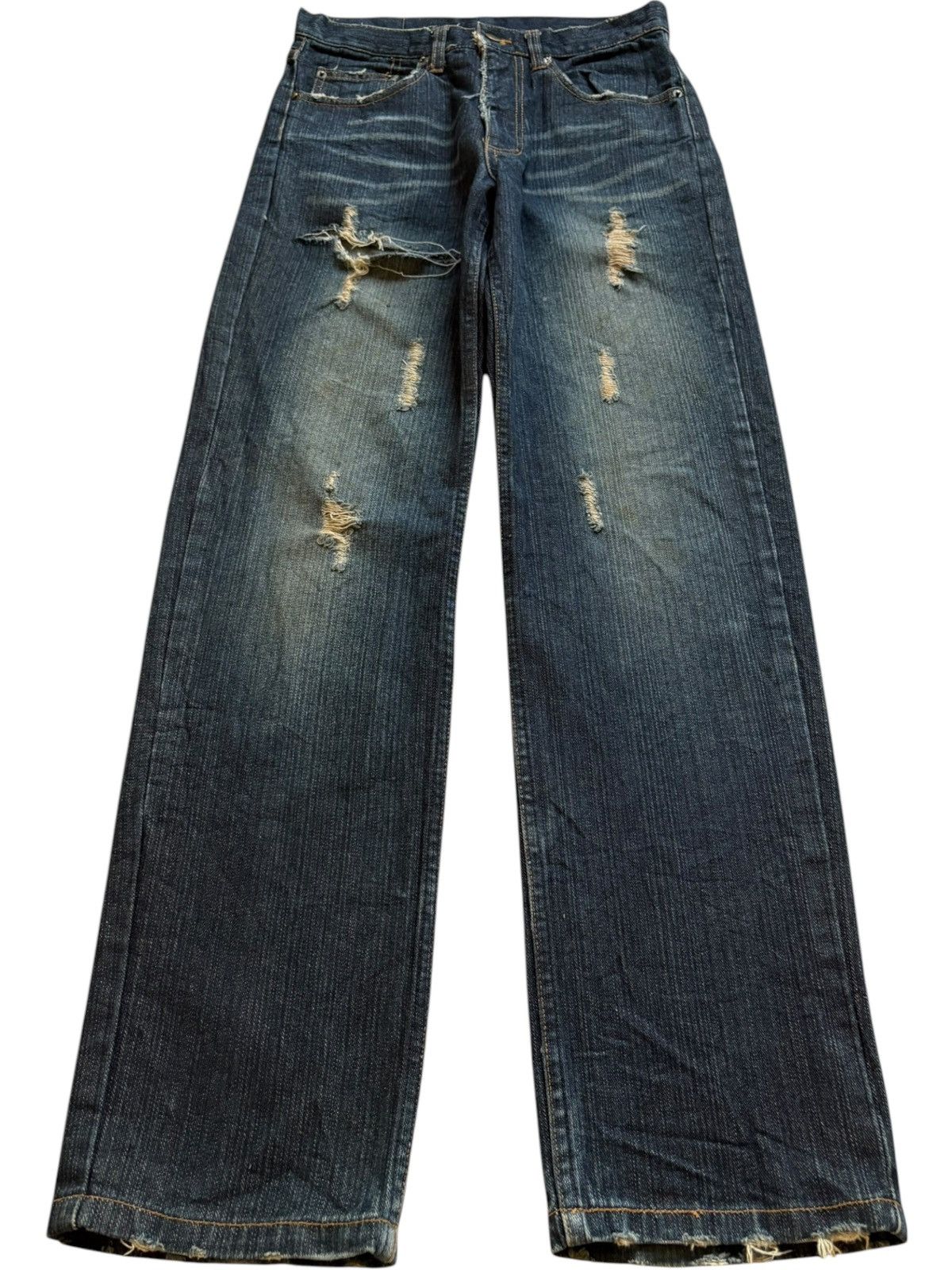 Japanese Brand Vintage Japanese Brand Mud Wash Distressed Jeans Size US 30 / EU 46 - 1 Thumbnail