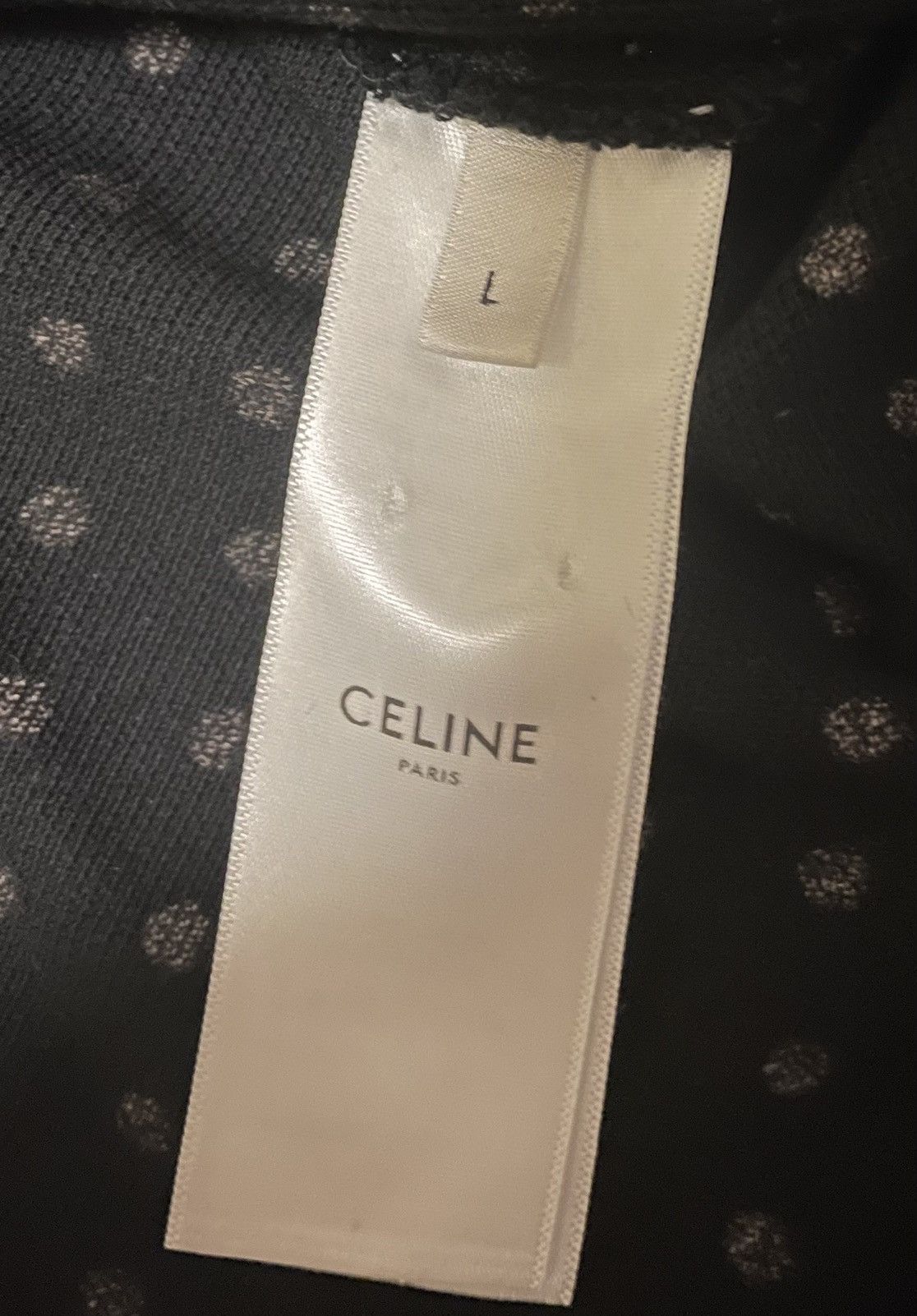 Celine CELIN unisex white dot polo T-shirt size L Size US L / EU 52-54 / 3 - 9 Thumbnail