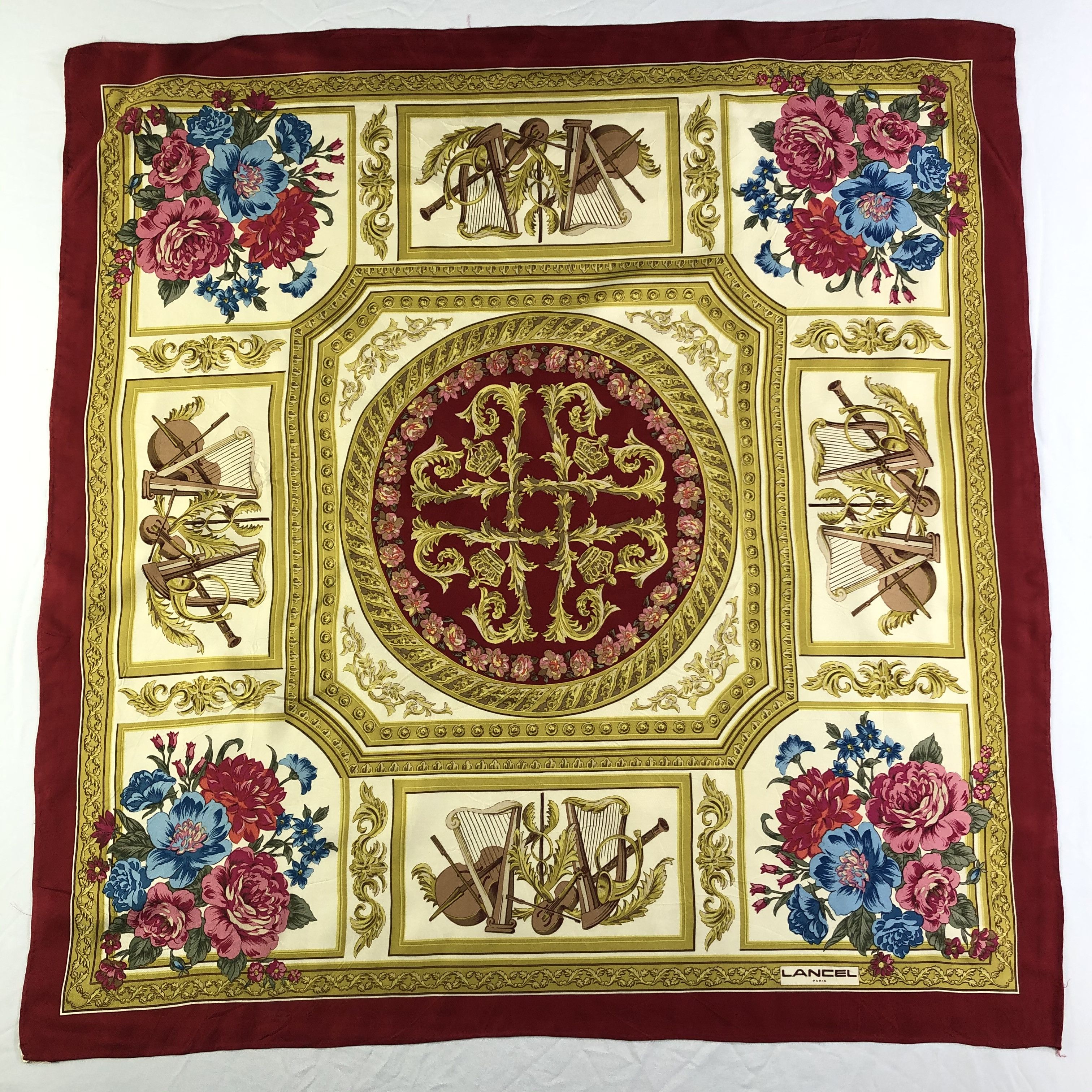 Lancel × Vintage Vintage Lancel Silk Scarf Size ONE SIZE - 2 Thumbnail