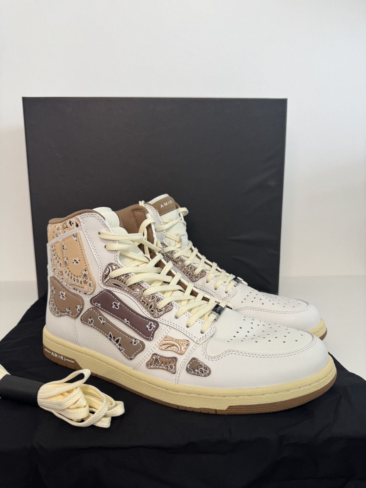Amiri Amiri Skel Top Hi Bandana Brown Sneakers Sz 14 / 47 New Size US 14 / EU 47 - 1 Thumbnail