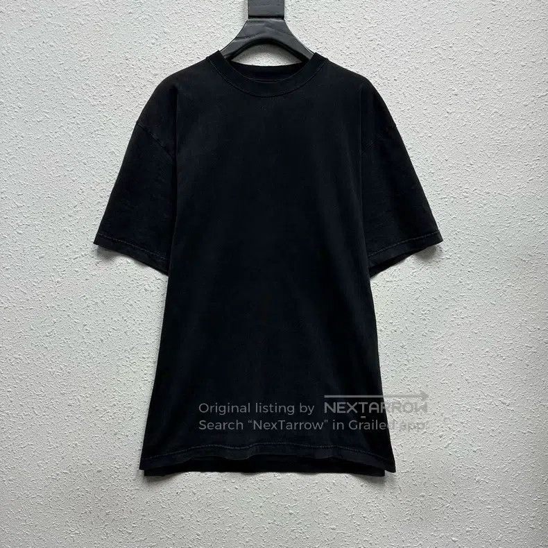 Balenciaga Washed Distressed Diamond T-Shirt