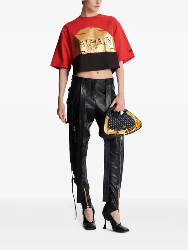 Balmain o1s1wg111225 X Disney The Lion King T-Shirt in Red Size XL / US 12-14 / IT 48-50 - 4 Thumbnail