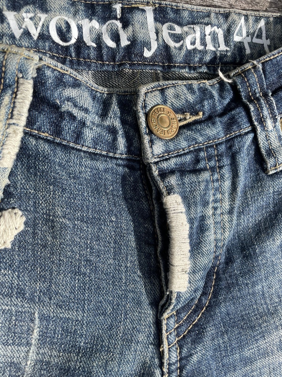 If Six Was Nine 2000s SwordJean Vkei Distressed Flare Heart Jeans Japanese Size US 29 - 6 Thumbnail