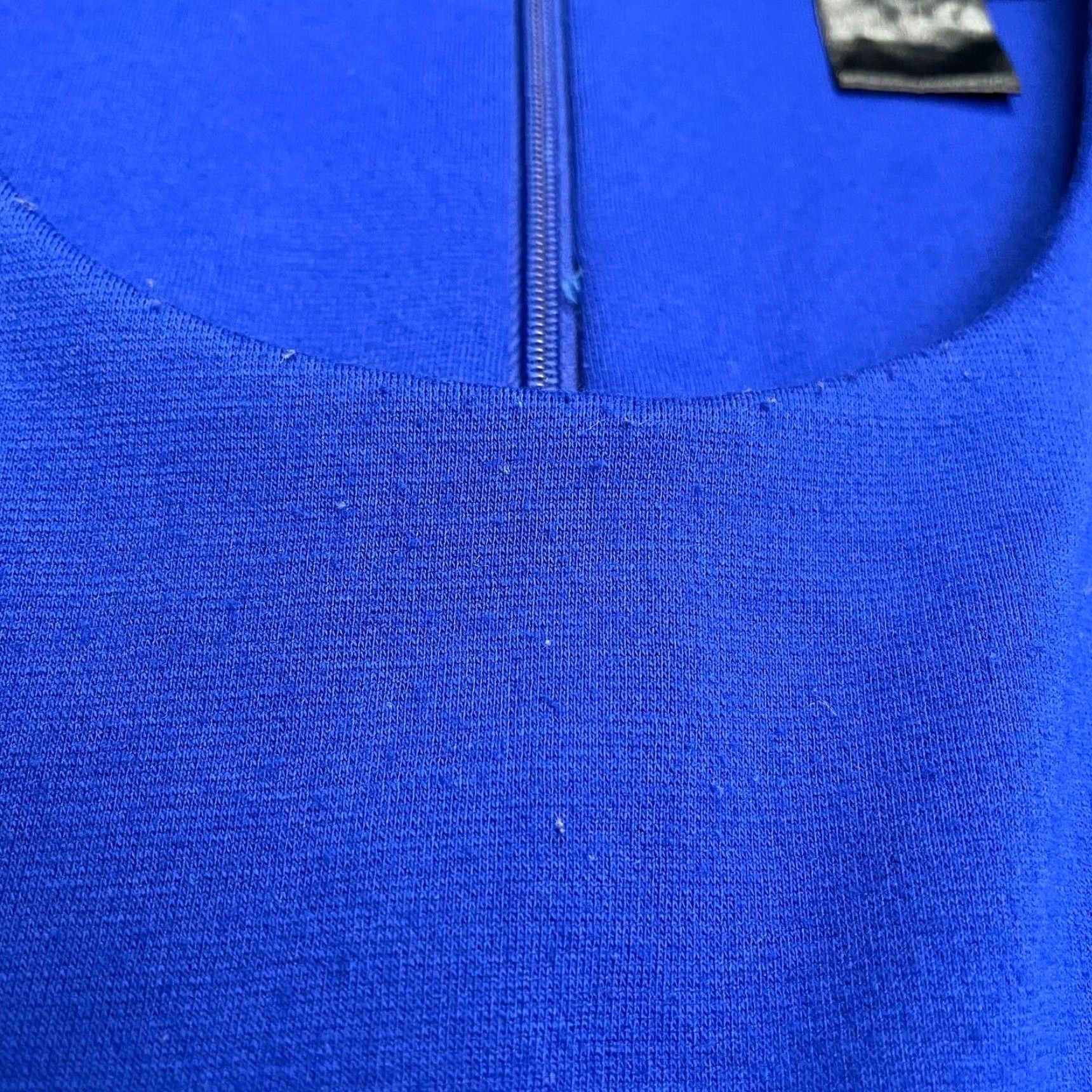 AQUA Aqua Dress Womens Small Blue Knit Sleeveless Round Neck Midi A-Line Zip Logo Size S / US 4 / IT 40 - 6 Thumbnail