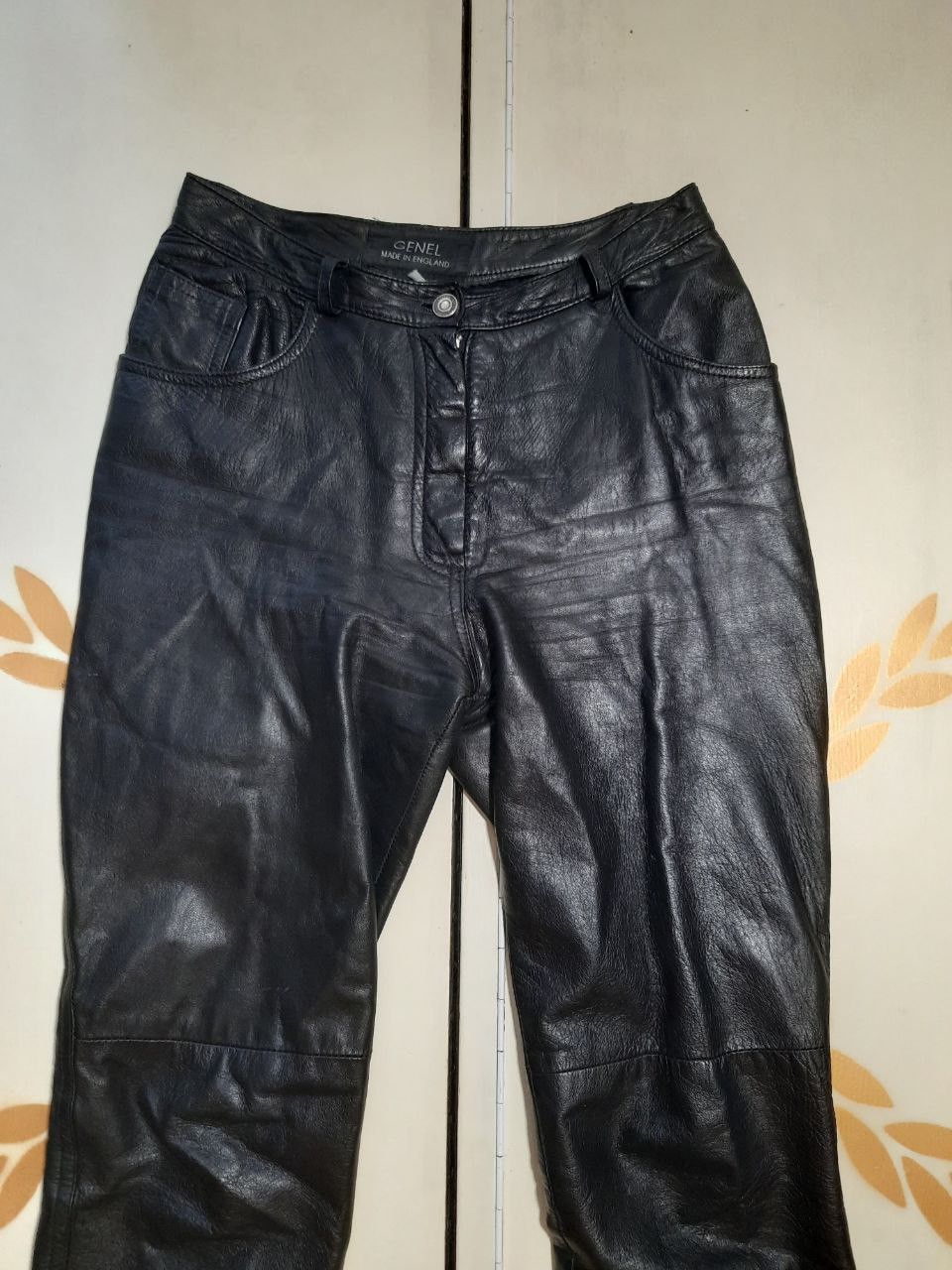 Genuine Leather Genel London Leather Pants size UK8 Size 27" / US 4 / IT 40 - 3 Thumbnail