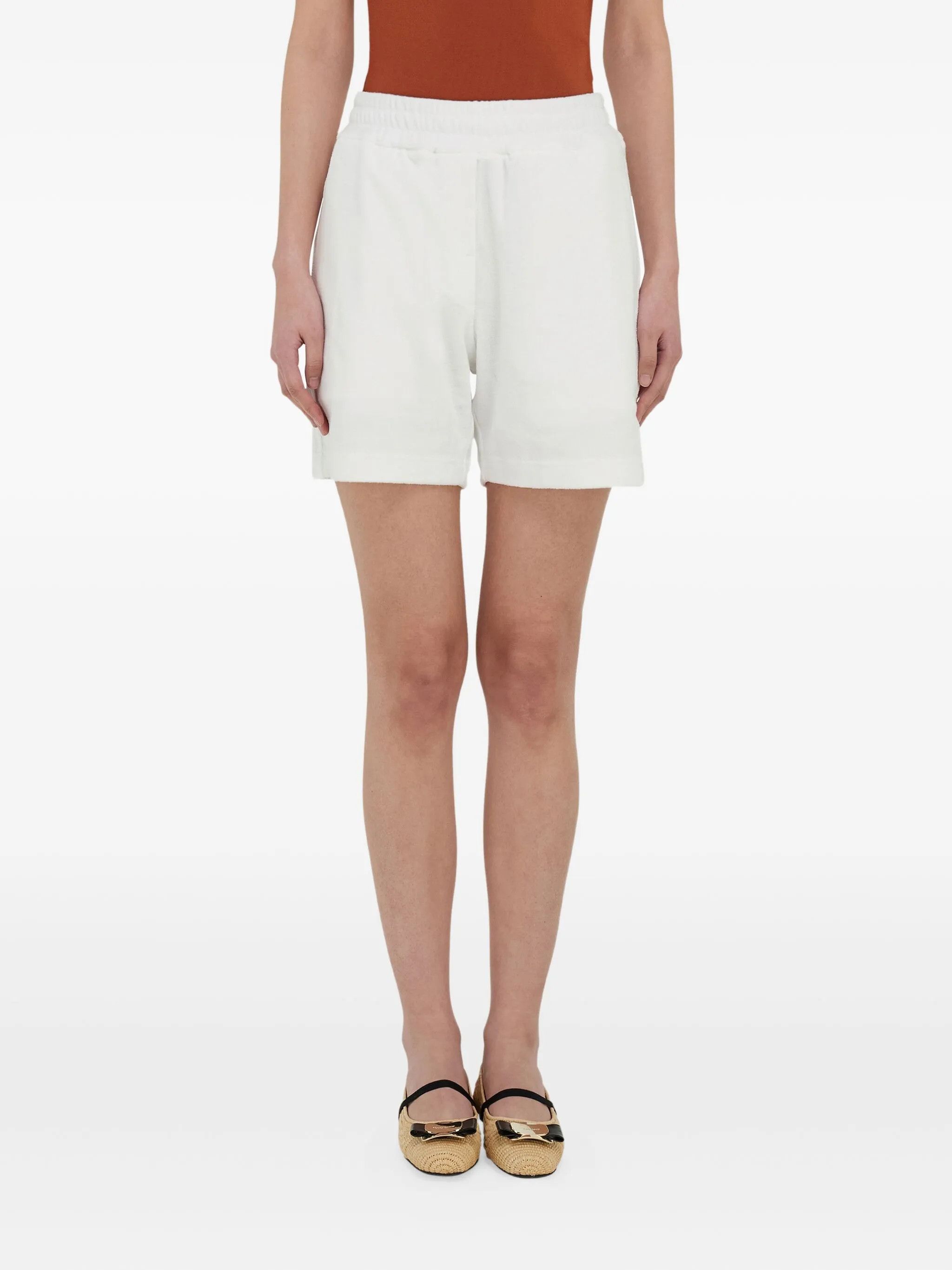 Salvatore Ferragamo o1s1rm0526 Monogram Pocket Short in White Size 28" / US 6 / IT 42 - 3 Thumbnail