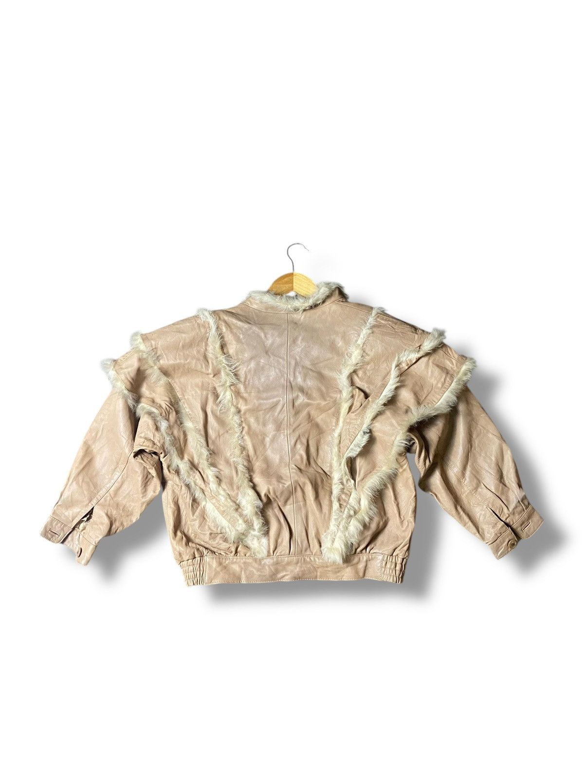 Japanese Brand × Leather × Vintage Vino Deporte by Fook Leather Jacket with Fur (130) Size US XXS / EU 40 - 2 Thumbnail