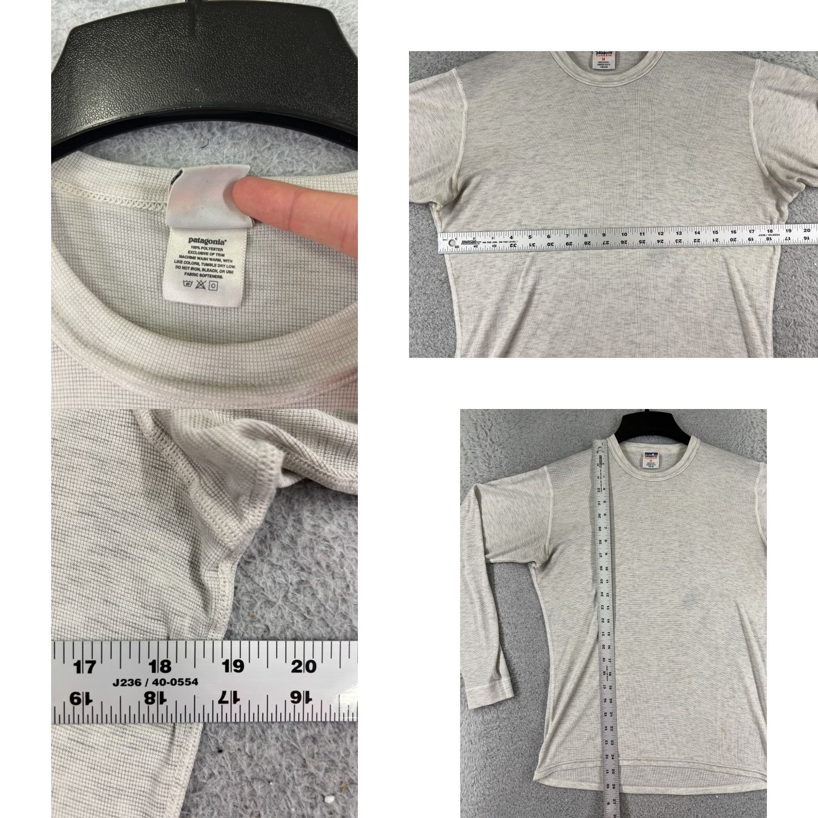 Patagonia Patagonia Shirt Adult Medium Gray Capilene Baselayer Long Sleeve Made USA Poly Size M / US 6-8 / IT 42-44 - 8 Thumbnail