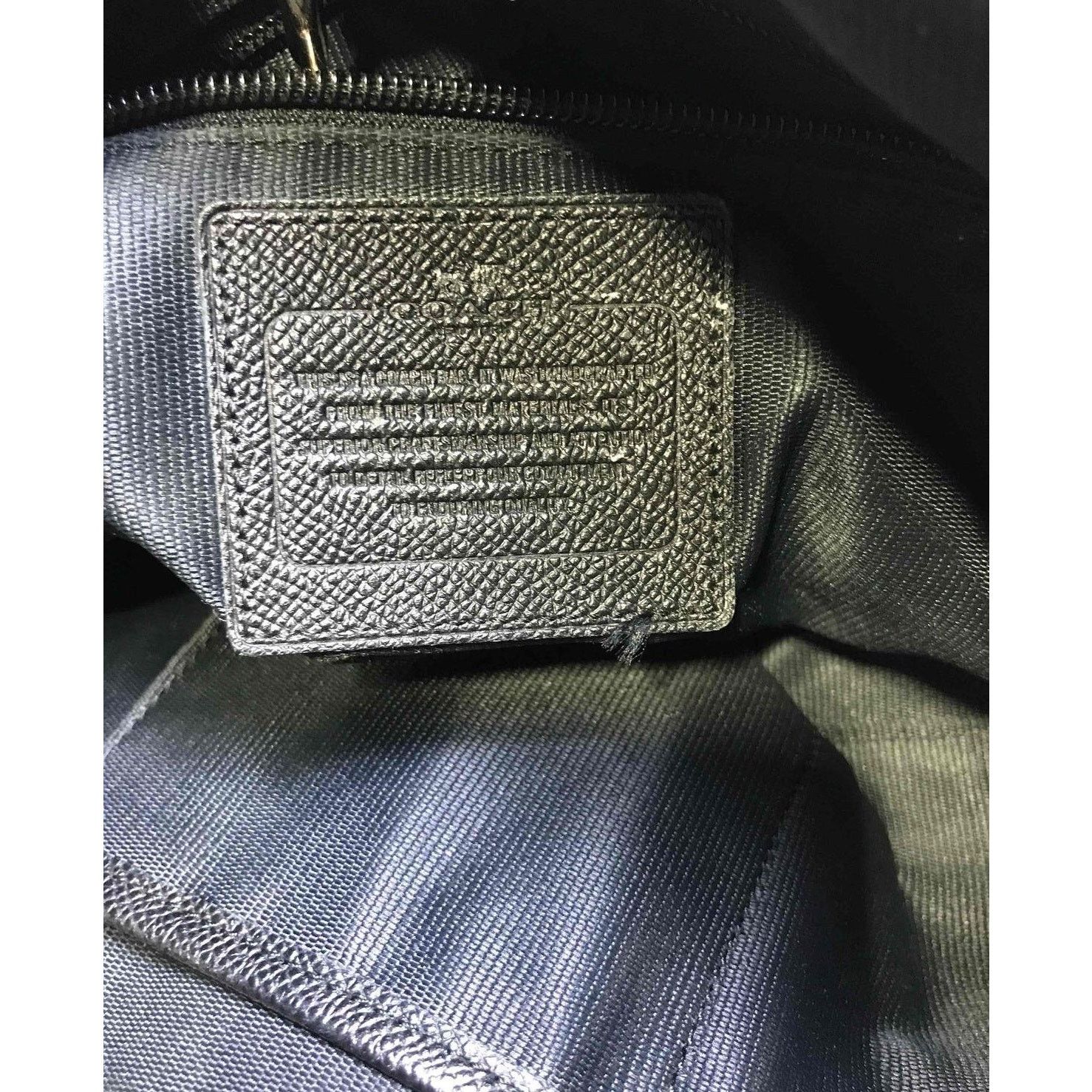Coach Authenticated Black Leather Coach Tote F1473-33581 Shoulder Size ONE SIZE - 6 Thumbnail