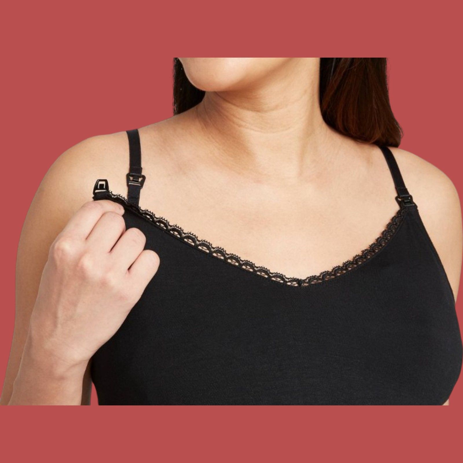 Other Isabel Maternity - Nursing Maternity Pajama Tank Top - Black Size ONE SIZE - 3 Thumbnail