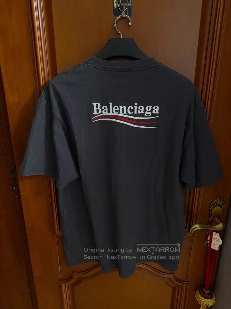 Balenciaga Balenciaga Smoke Gray Coke Embroidered Short Sleeve T-Shir Size US L / EU 52-54 / 3 - 2 Thumbnail
