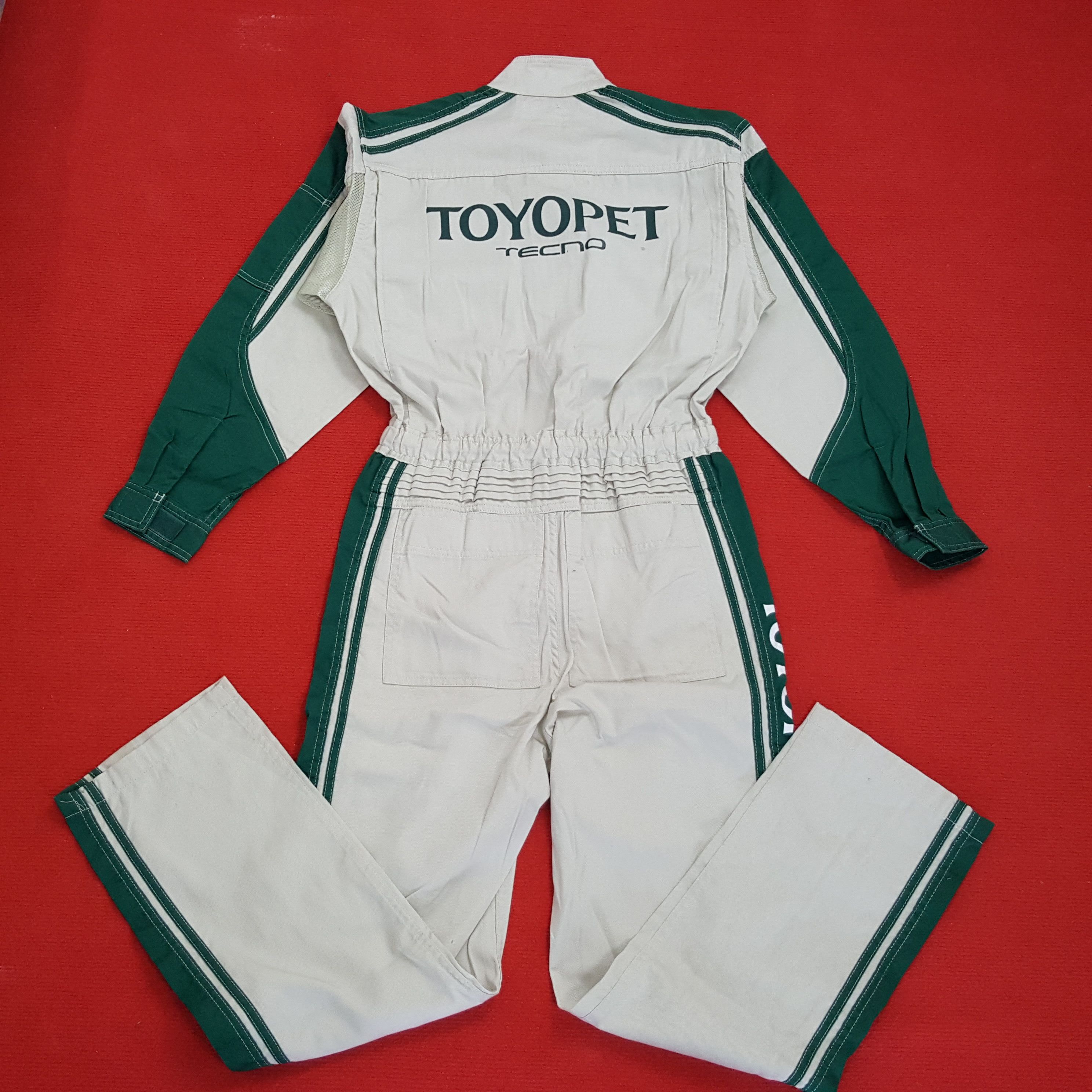 Japanese Brand × Vintage Toyopet Tecno Toyota Motorsports Racing Coverall Jacket Size US S / EU 44-46 / 1 - 1 Thumbnail