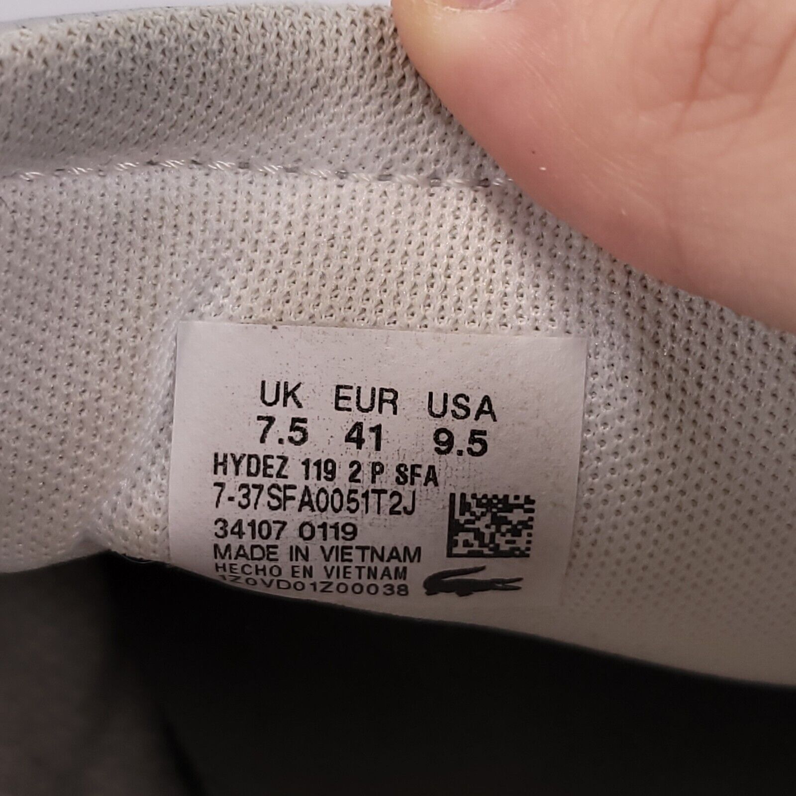Lacoste Lacoste Sneaker Shoe Womens Size 9.5 7-37SFA0051T2J Gray Size US 9.5 / IT 39.5 - 9 Thumbnail