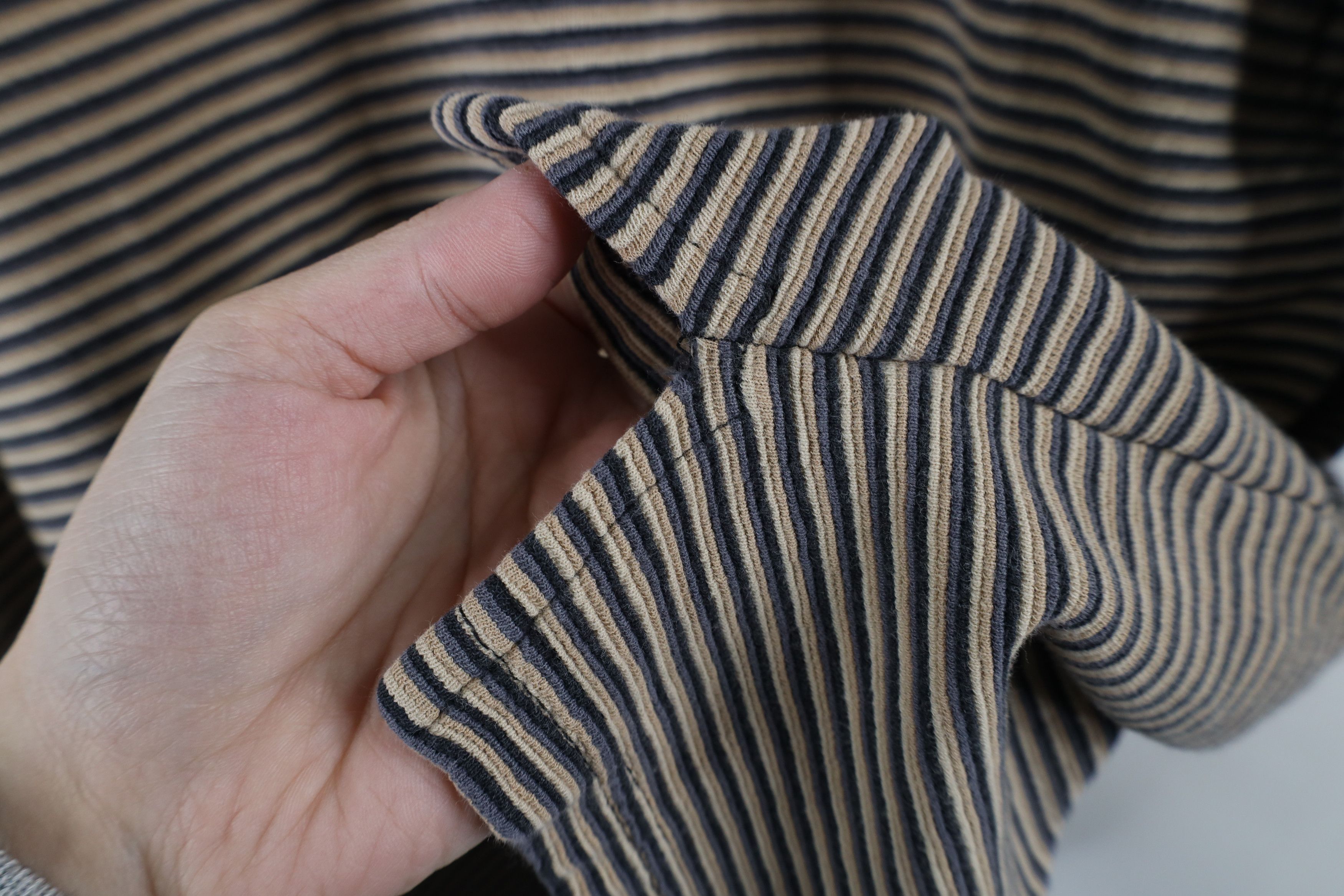 Vintage Vintage 90s Streetwear Striped Ribbed Knit Golf Polo Shirt Size US XXL / EU 58 / 5 - 8 Thumbnail