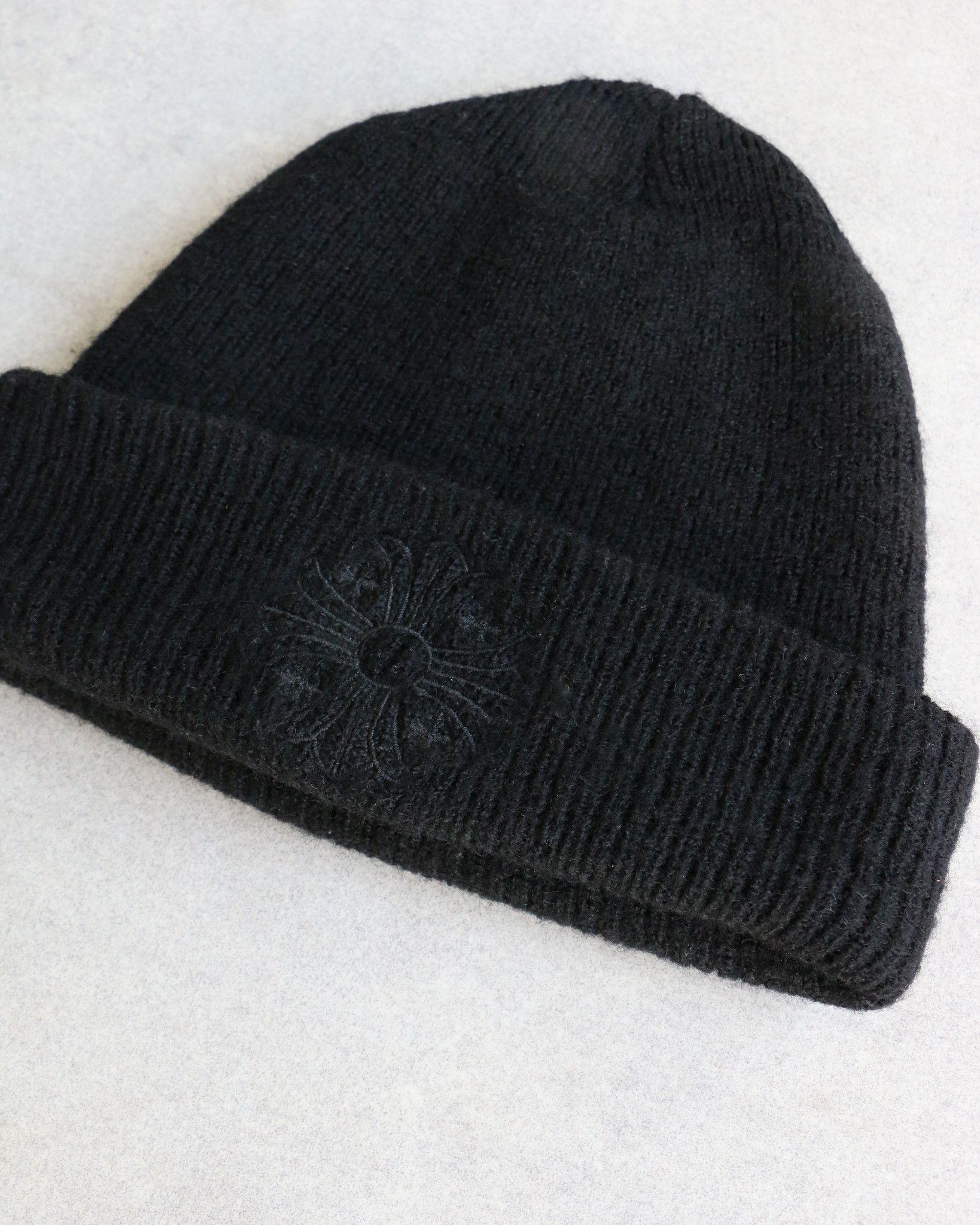 Chrome Hearts Chrome Hearts Tiny E Monochrome Beanie Black Size ONE SIZE - 2 Thumbnail