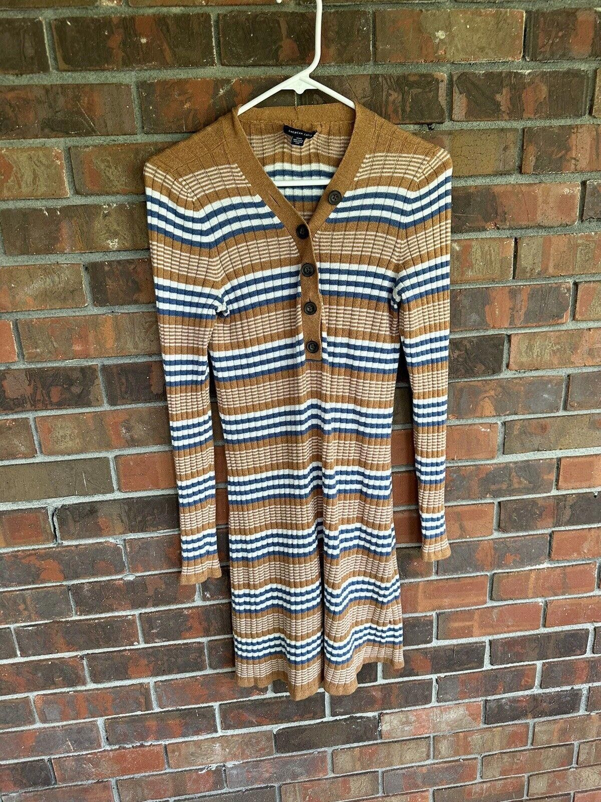 American Eagle Outfitters Vintage American Eagle Dress Striped Medium Size M / US 6-8 / IT 42-44 - 4 Thumbnail