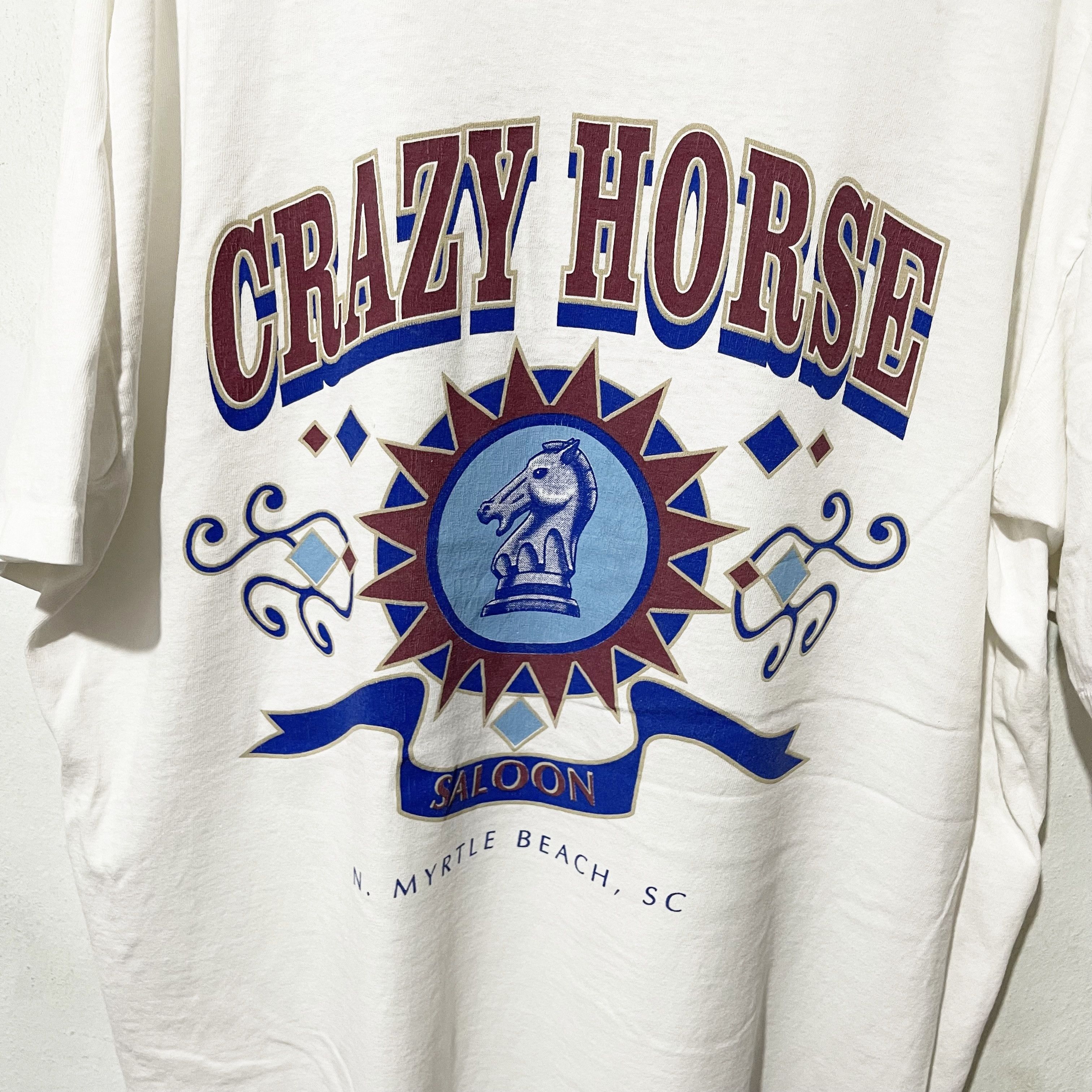 Vintage Vintage 90s Crazy Horse Saloon T-Shirt Size US XL / EU 56 / 4 - 4 Thumbnail