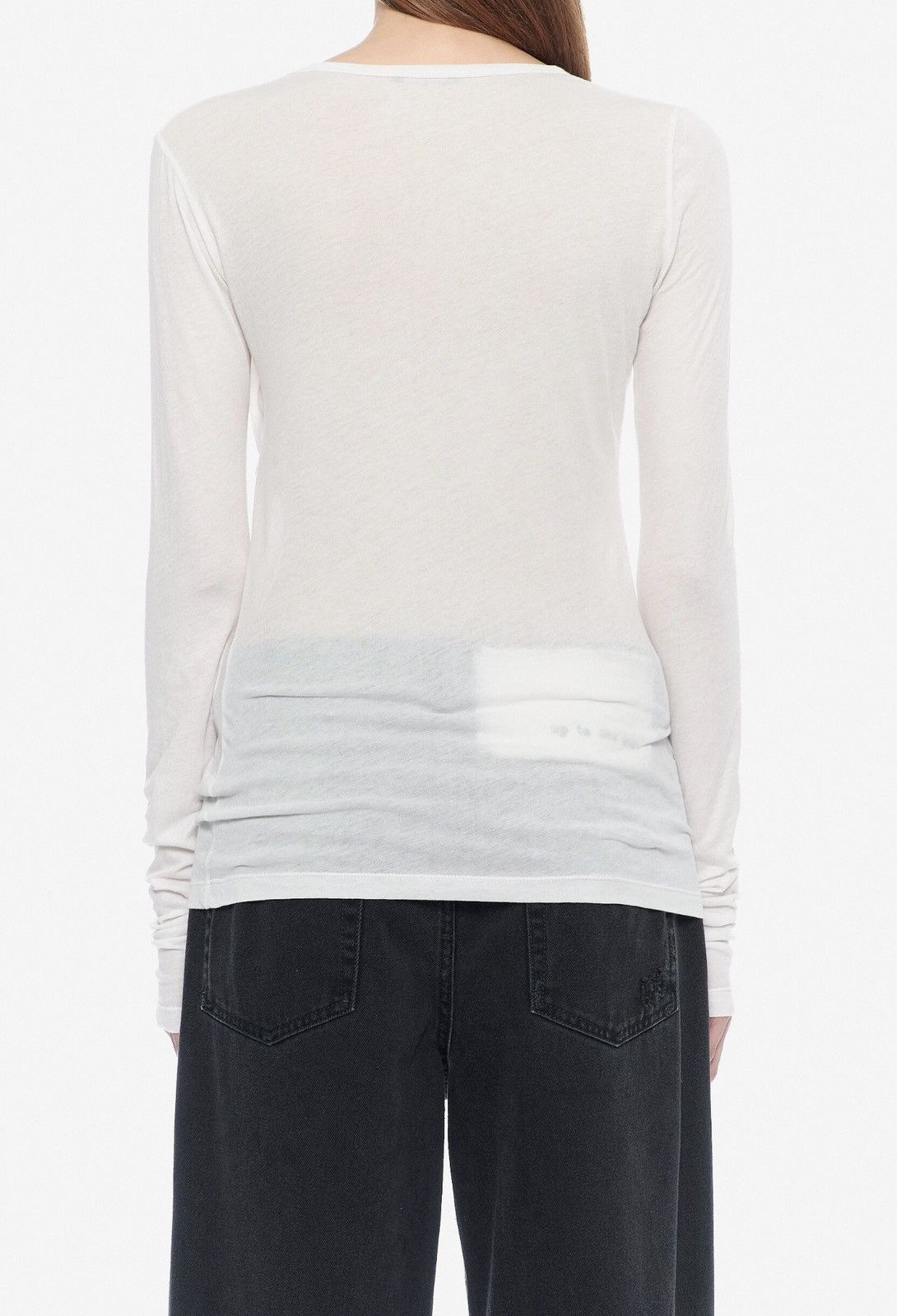 Ann Demeulemeester Ann Demeulemeester Fiene Biker Kiss Cotton Long-Sleeve Top Size S / US 4 / IT 40 - 2 Thumbnail