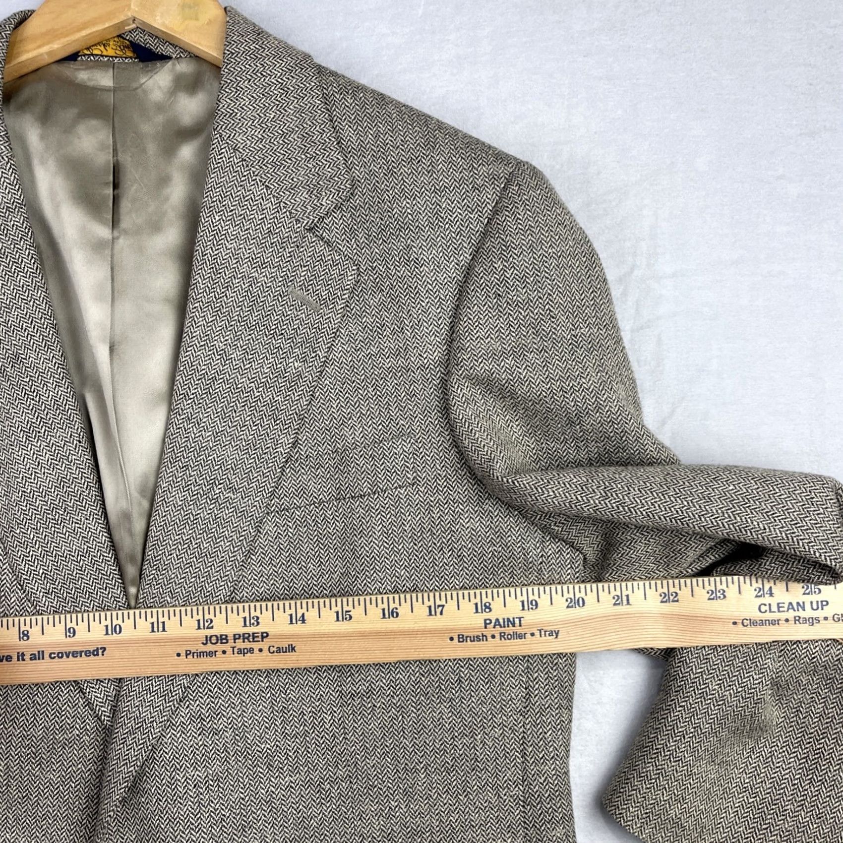 Brooks Brothers VINTAGE Brooks Brothers Jacket Mens 40 Brown Herringbone Sport Coat Blazer Wool Tweed USA Regular Sized Mens Size 40R - 7 Thumbnail