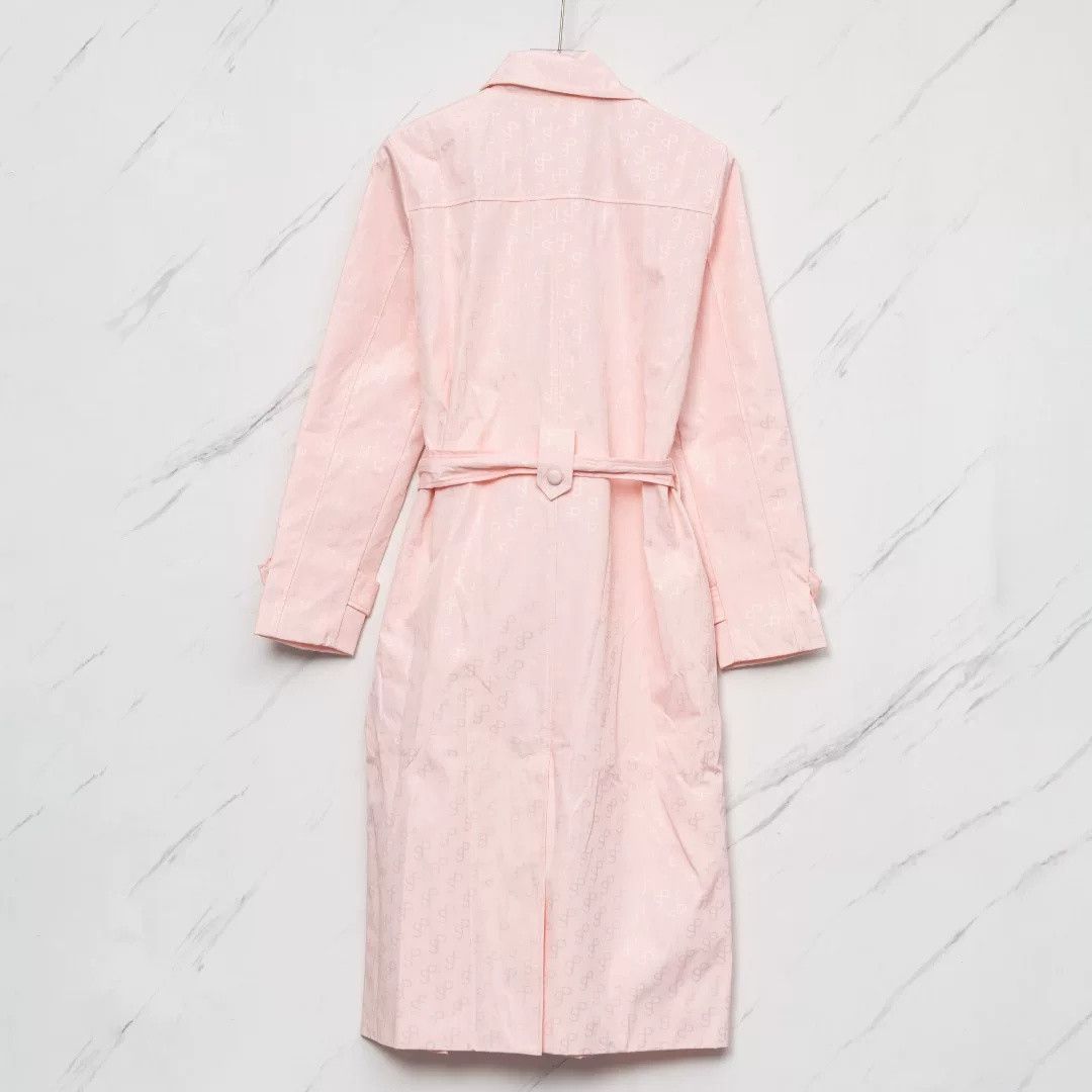 Saks Potts Pink Monogram Trench Coat, Women's — image 5 of 6