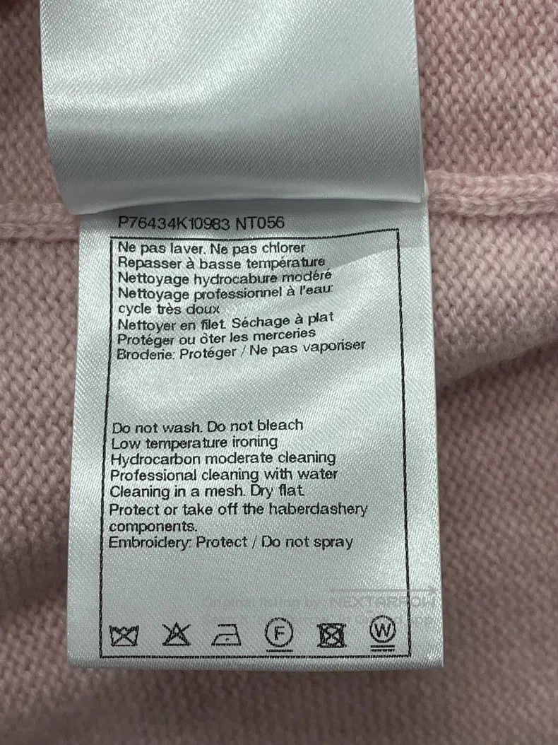 Chanel Chanel Pink and white colour-matched cashmere double C bad Size XXS / US 00 / IT 34 - 5 Thumbnail