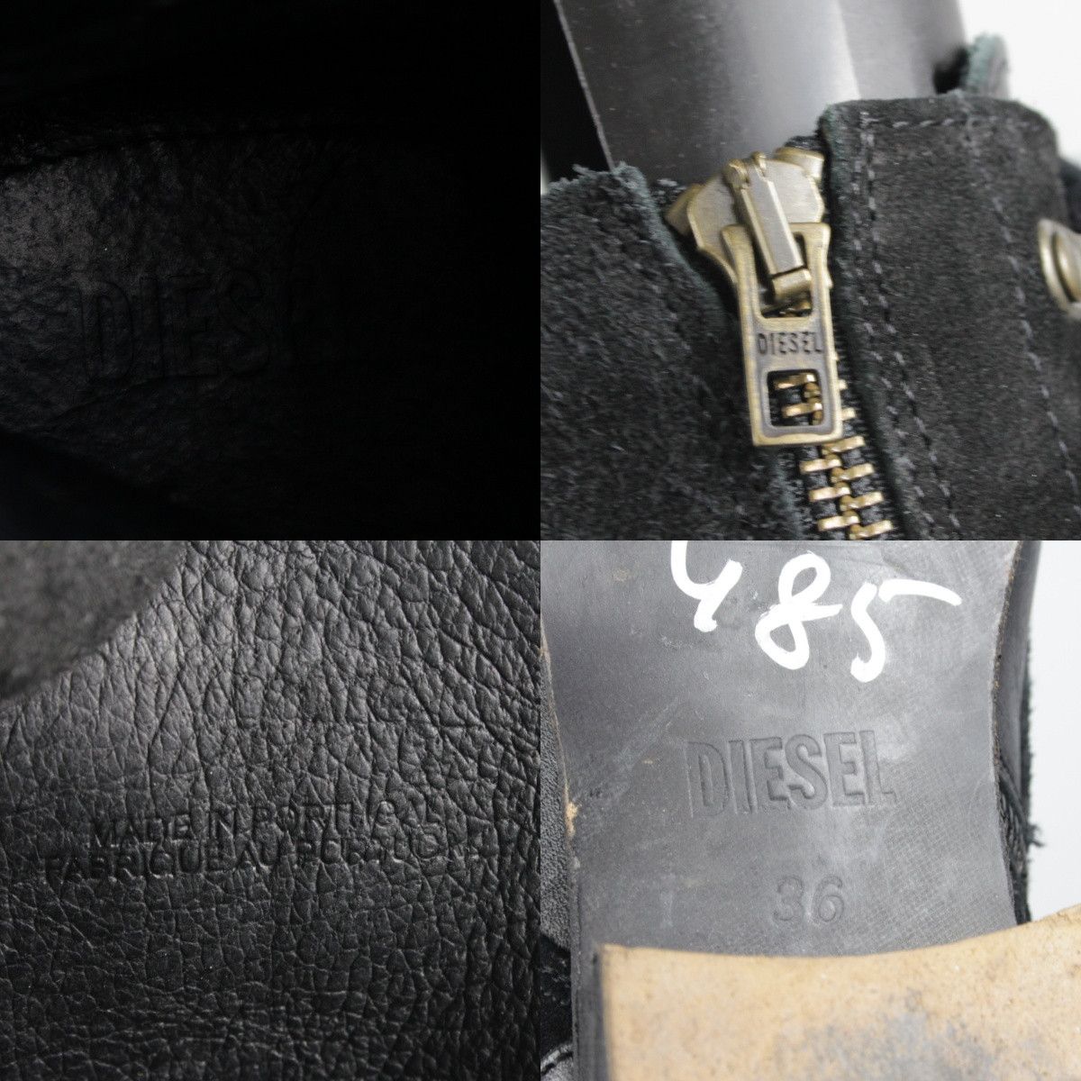 Diesel Avant Garde Combat Biker Side Zip Boots Size US 6 / IT 36 - 11 Thumbnail