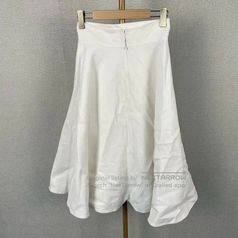 Dior Dior White Cotton Women's Midi Skirt . Size 23" - 2 Thumbnail