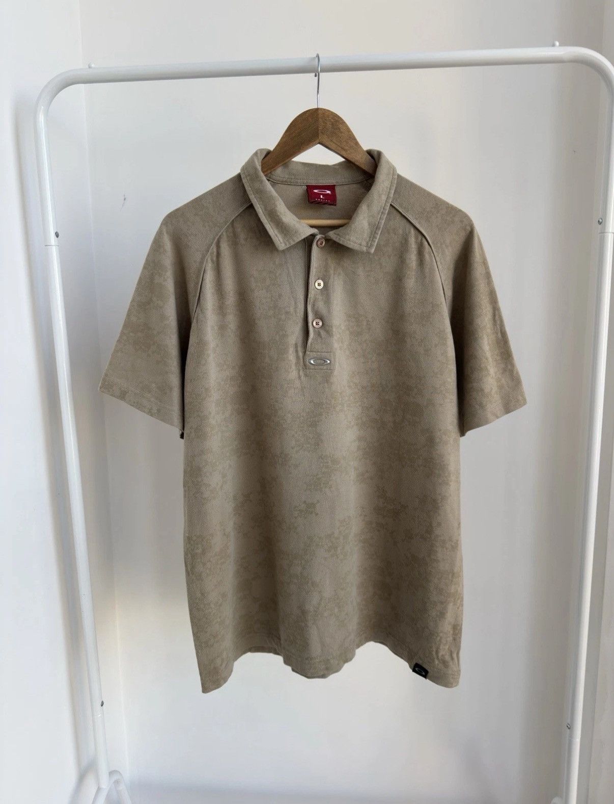 Oakley OAKLEY Vintage Center Metal Monogram Skull 90s Polo T Shirt Size US L / EU 52-54 / 3 - 1 Thumbnail