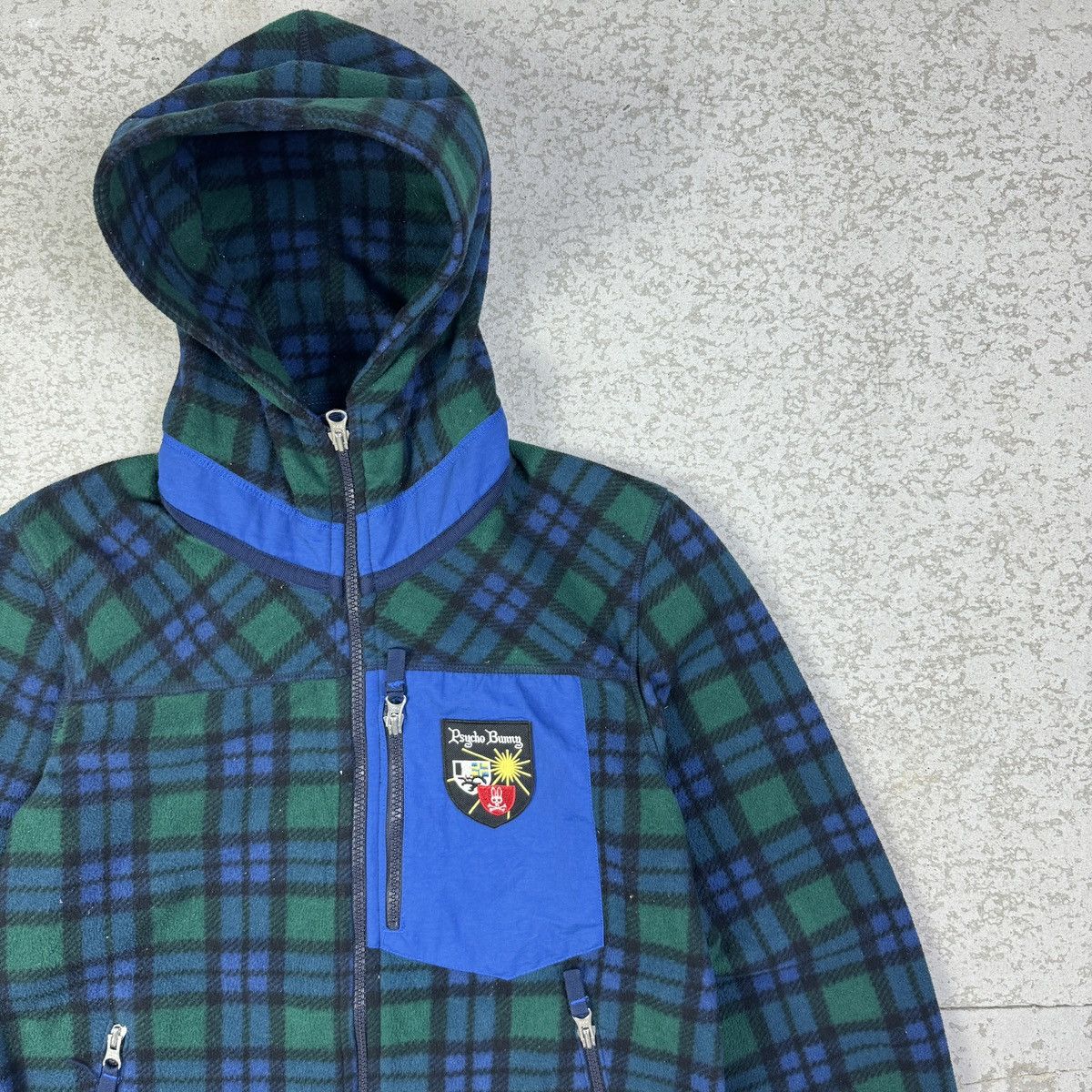 Psycho Bunny Psycho Bunny Plaid Fleece Hoodie Size M / US 6-8 / IT 42-44 - 4 Thumbnail