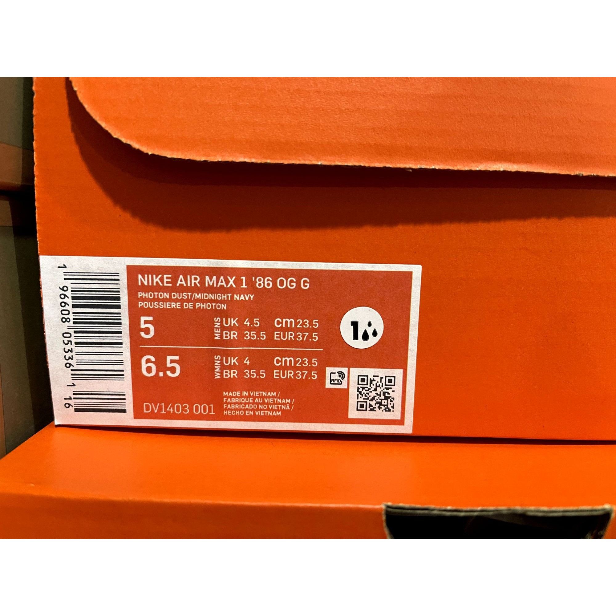 Nike Nike Air Max 1 '86 OG Golf White Obsidian Navy WOMENS 6.5us Size US 6.5 / IT 36.5 - 7 Thumbnail
