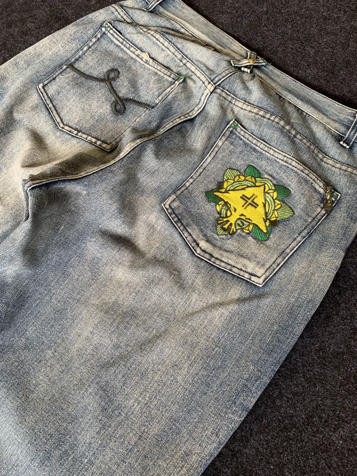Japanese Brand LnG Roots Wide Baggy Jeans – 90s Hip Hop Style Size US 36 / EU 52 - 12 Thumbnail