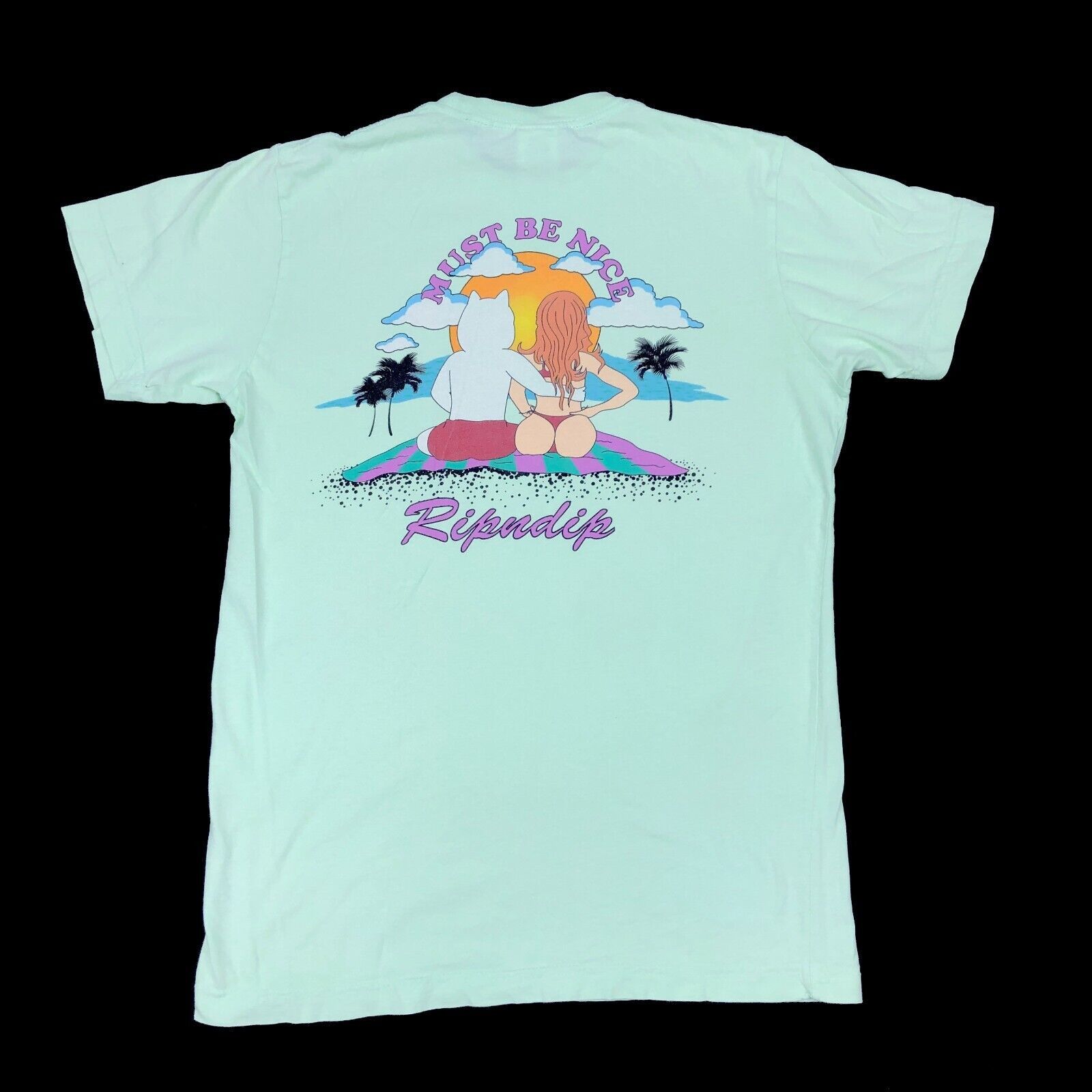 Stussy Rip N Dip Must Be Nice Beach Sunset Tee T Shirt Small S Size US S / EU 44-46 / 1 - 1 Thumbnail
