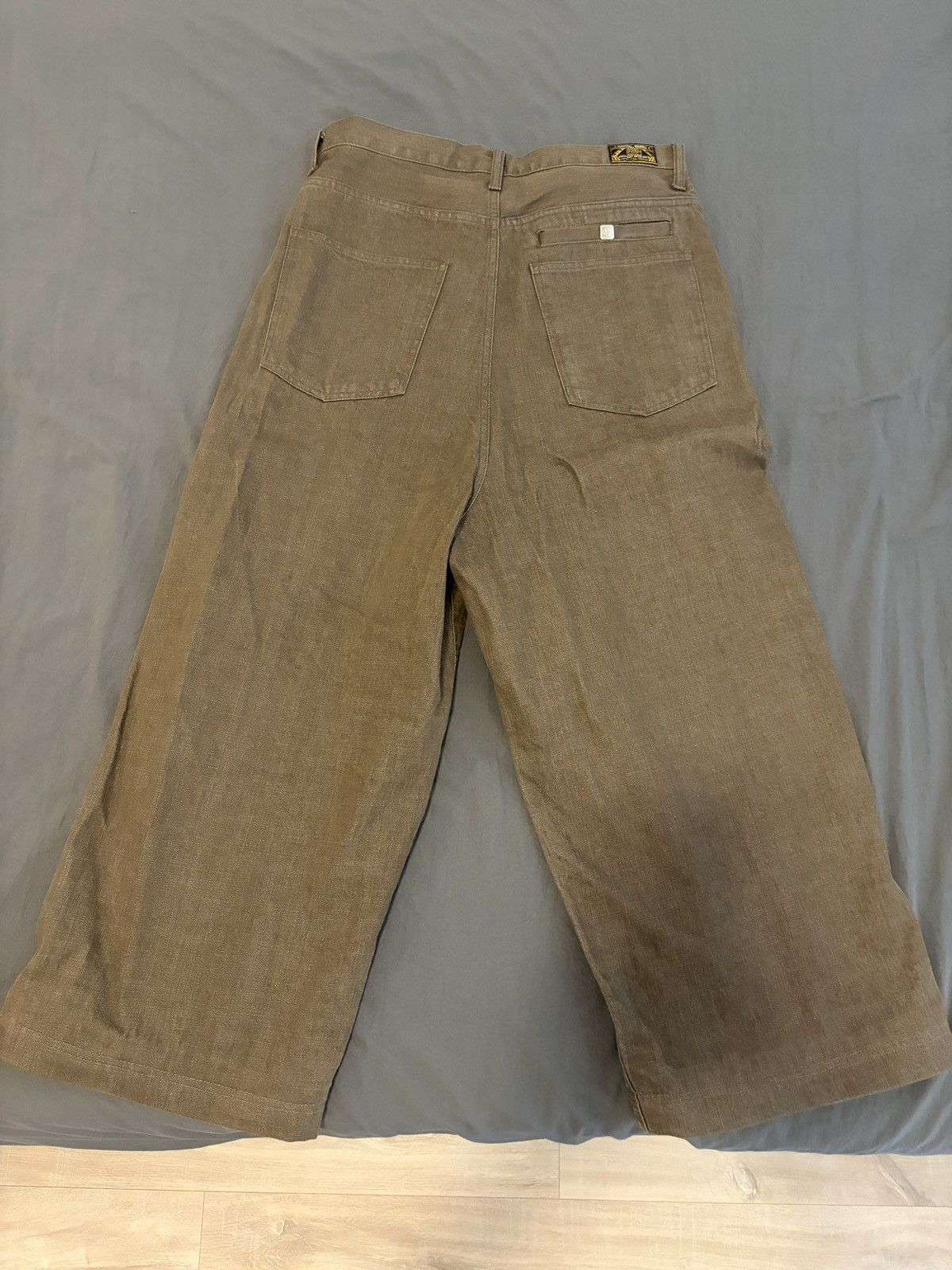 Kapital Wide-Leg Studded Jacquard Jeans Size US 32 / EU 48 - 2 Thumbnail