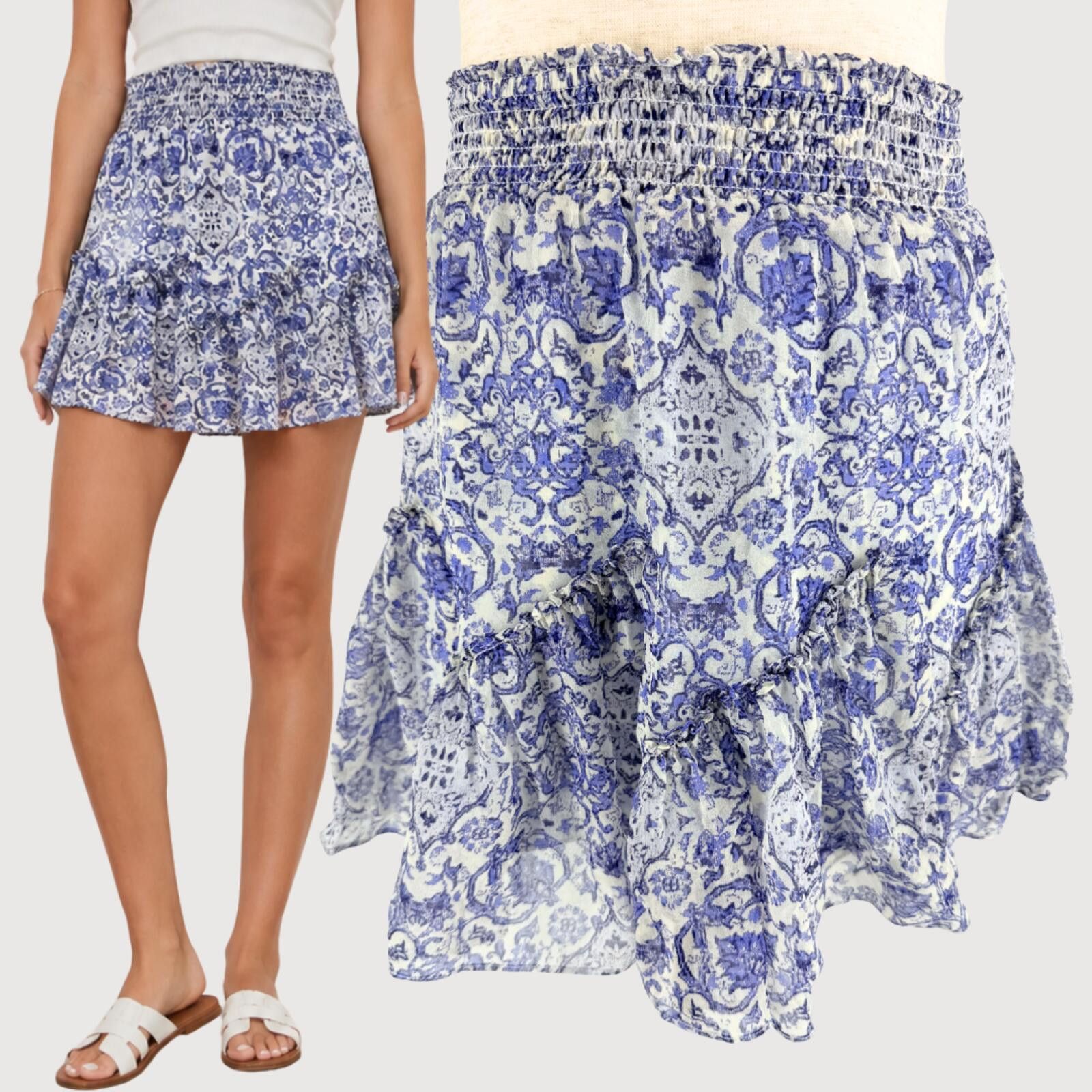 Other Intermix Silk Ruffle Mini Skirt P Size 26" / US 2 / IT 38 - 1 Thumbnail
