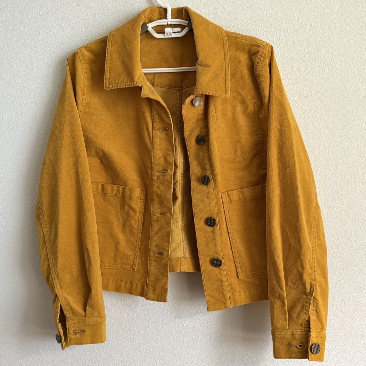 Other CAbi Womens Small Mustard Yellow Corduroy Jacket Button Frnt Size S / US 4 / IT 40 - 3 Thumbnail