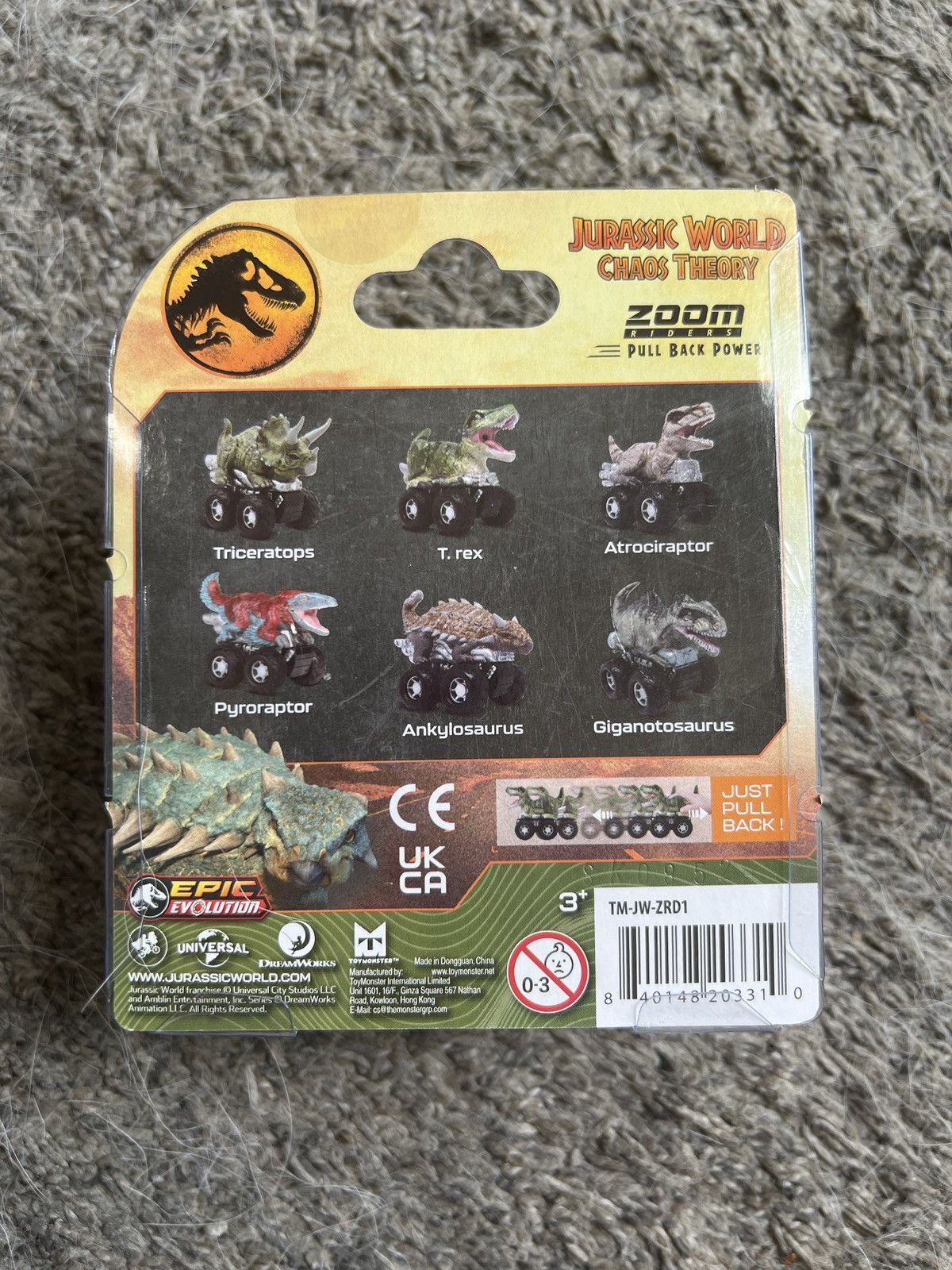Universal Studios Netflix Jurassic World Chaos Theory Atrociraptor Zoom Rider Size ONE SIZE - 2 Thumbnail