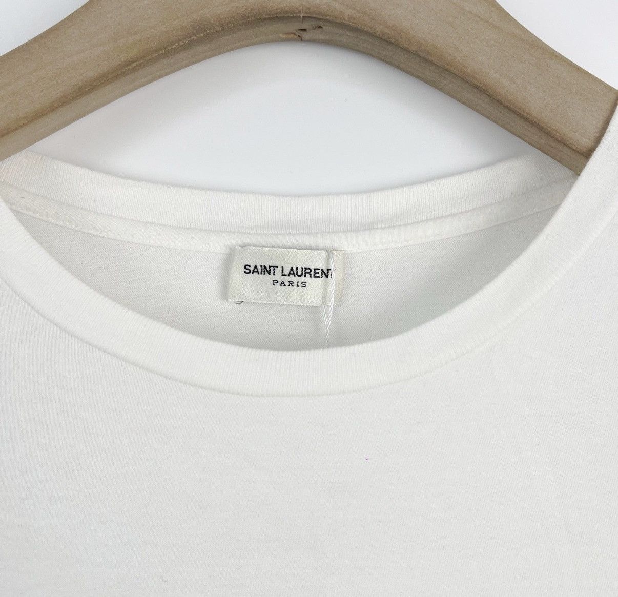 Saint Laurent Paris Saint Laurent / SLP Logo Print Short Sleeve T-Shirt K12 Size US S / EU 44-46 / 1 - 2 Thumbnail