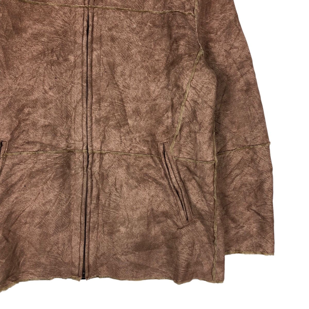 Japanese Brand 📌Vintage Leather Jacket Villand Mink Fur Shearling Blanket Size US L / EU 52-54 / 3 - 6 Thumbnail