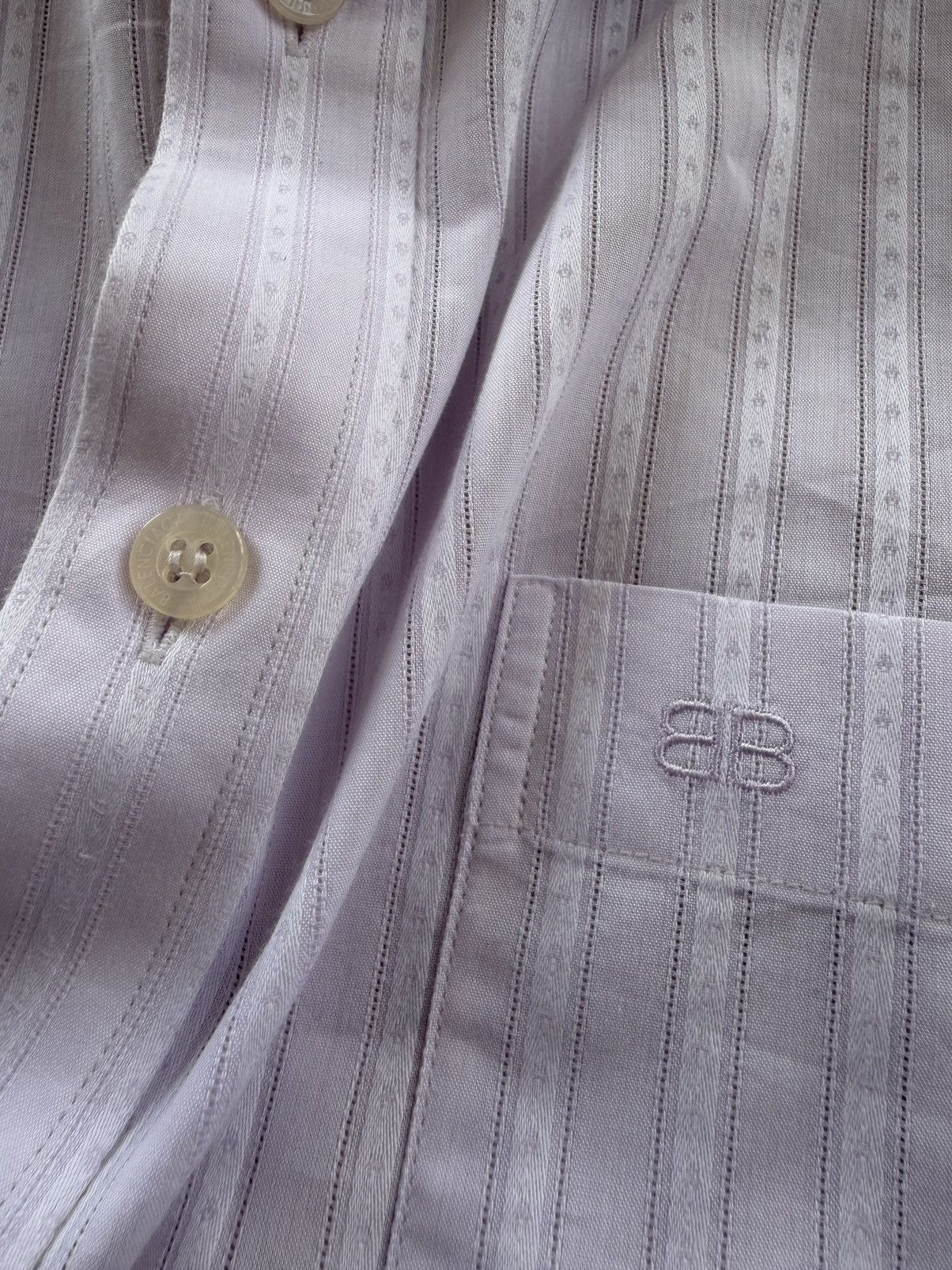Balenciaga Balenciaga double layered vintage shirt button Size US L / EU 52-54 / 3 - 5 Thumbnail
