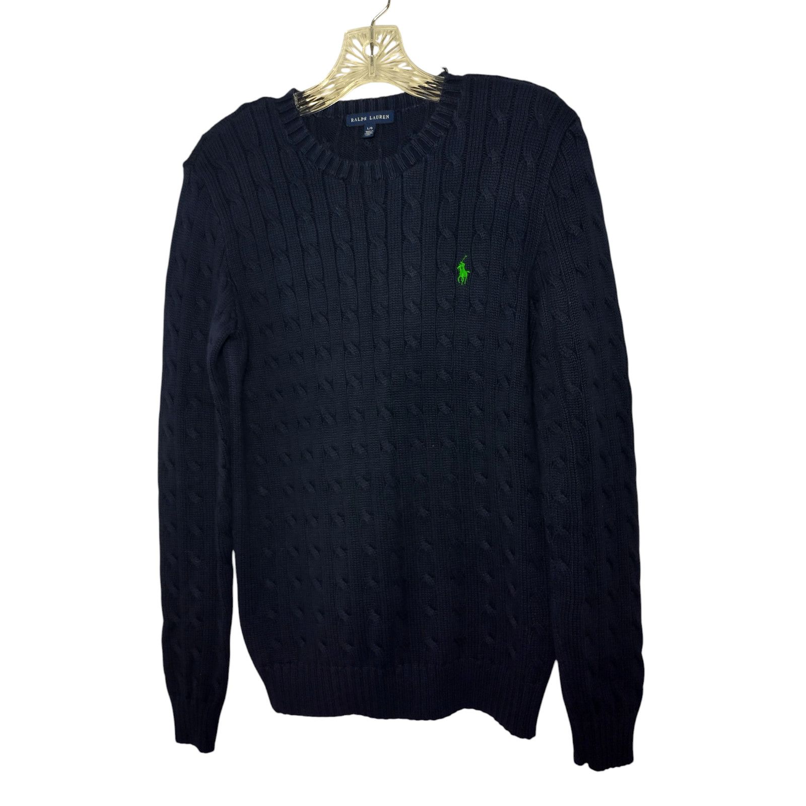 Ralph Lauren Ralph Lauren Sweater Women's Sz Lg Navy Blue Long Sleeve Size L / US 10 / IT 46 - 8 Thumbnail