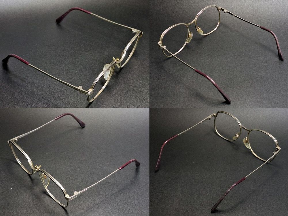 Other 90s Japan Vintage Embossing Purple Browline Glasses Frame Size ONE SIZE - 5 Thumbnail