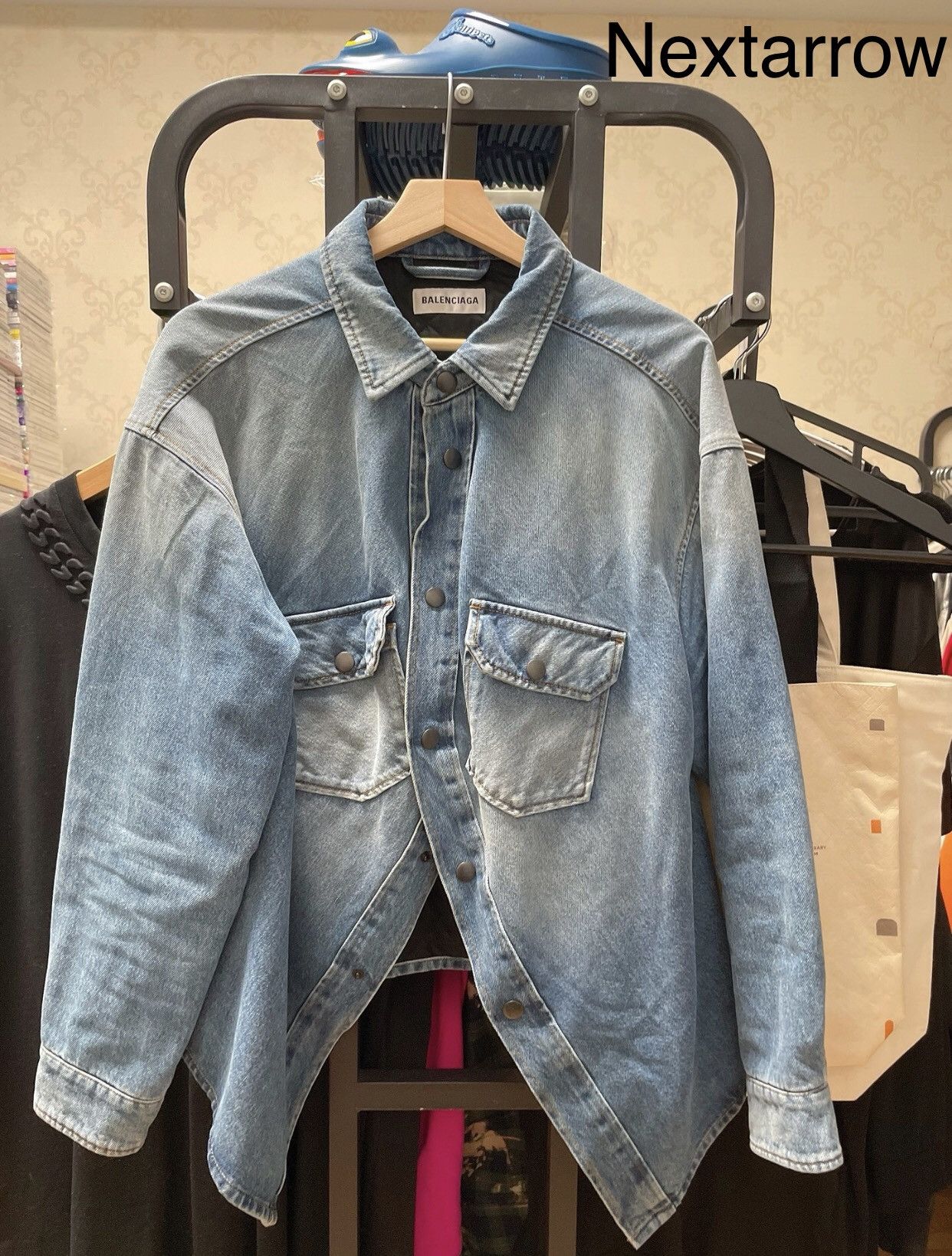 Balenciaga BALENCIAGA Design Denim Cotton Jacket 2412-Nextarrow Size US M / EU 48-50 / 2 - 1 Thumbnail
