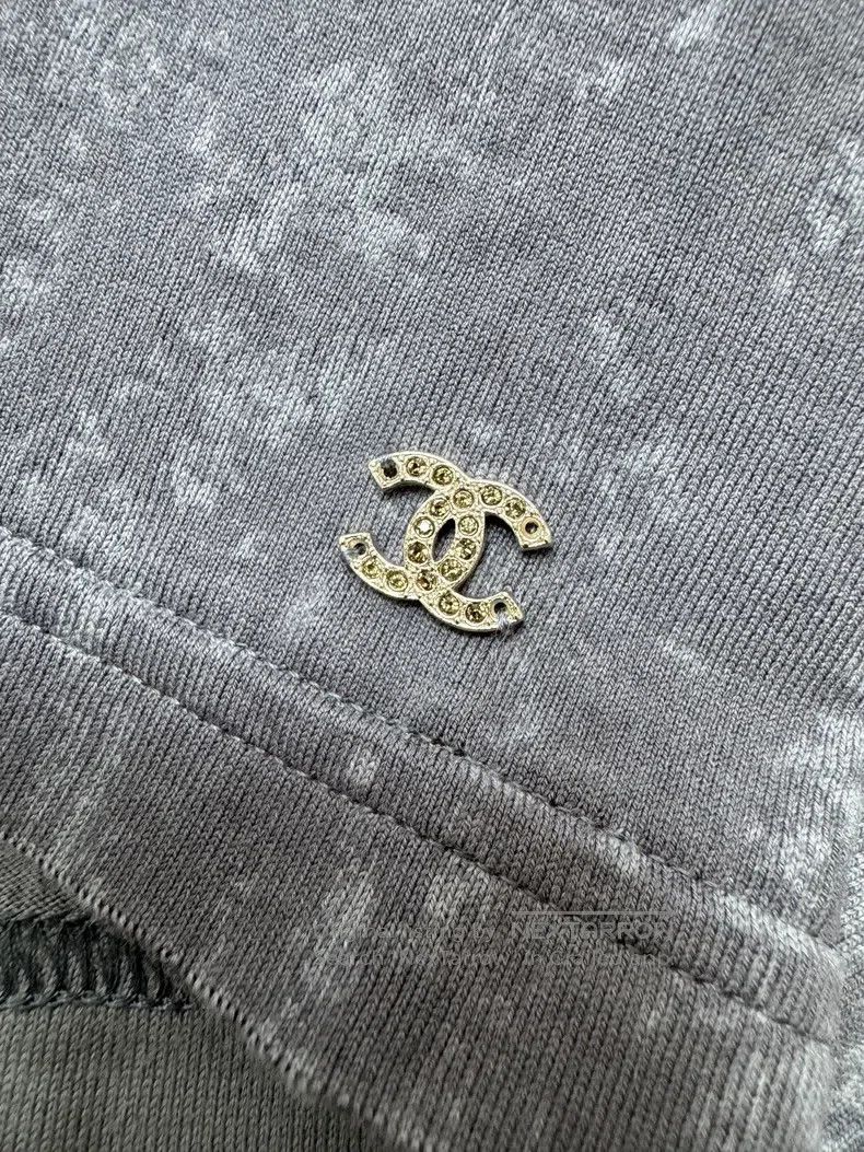 Chanel Chanel 20s spring and summer letter embroidery charcoal gr Size XS / US 0-2 / IT 36-38 - 4 Thumbnail