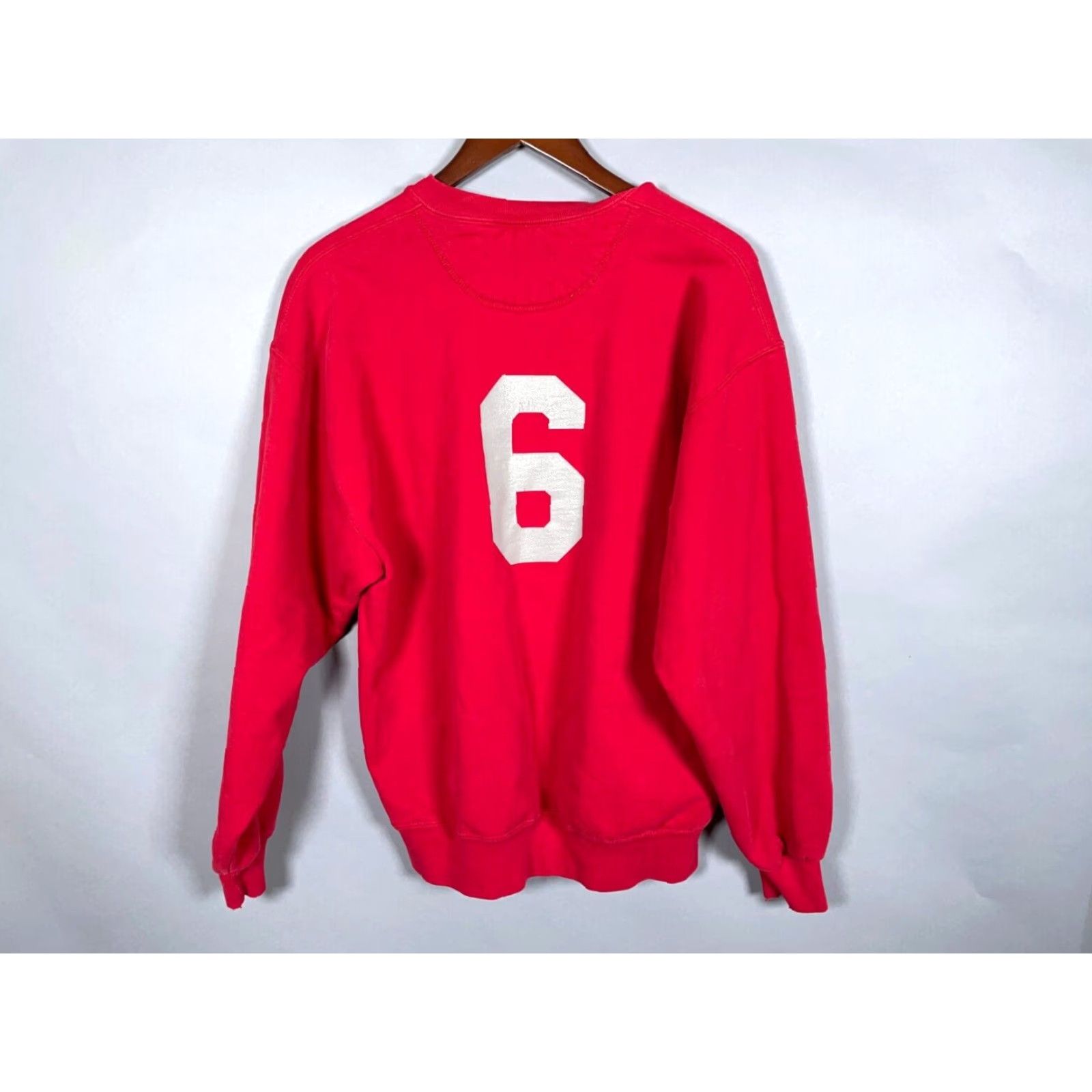 Jerzees VINTAGE Jerzees Bedford Michigan Mules Softball Sweatshirt Adult Large Red Crew Neck Pullover Sweatshirt Graphic Print 90s Sports Men Size US L / EU 52-54 / 3 - 3 Thumbnail