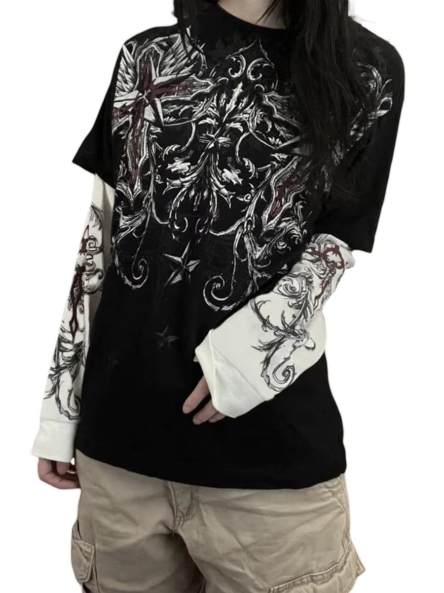 Japanese Brand Gothic Grpahics T Shirt Size M / US 6-8 / IT 42-44 - 2 Thumbnail