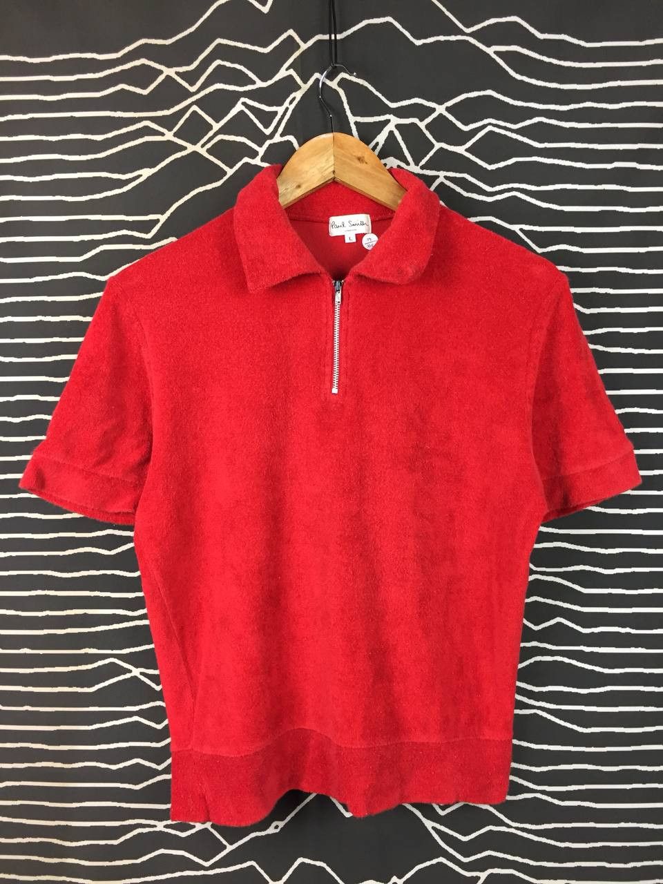 Paul Smith Vtg Paul Smith London Terry Cloth Quarter Zip Pullover Size US M / EU 48-50 / 2 - 1 Thumbnail